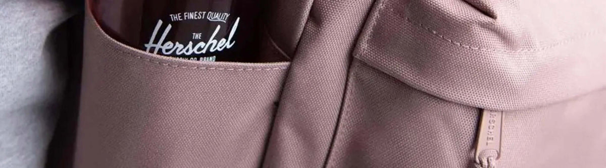 Herschel Supply Co. backpack close-up showing zipper and fabric detail