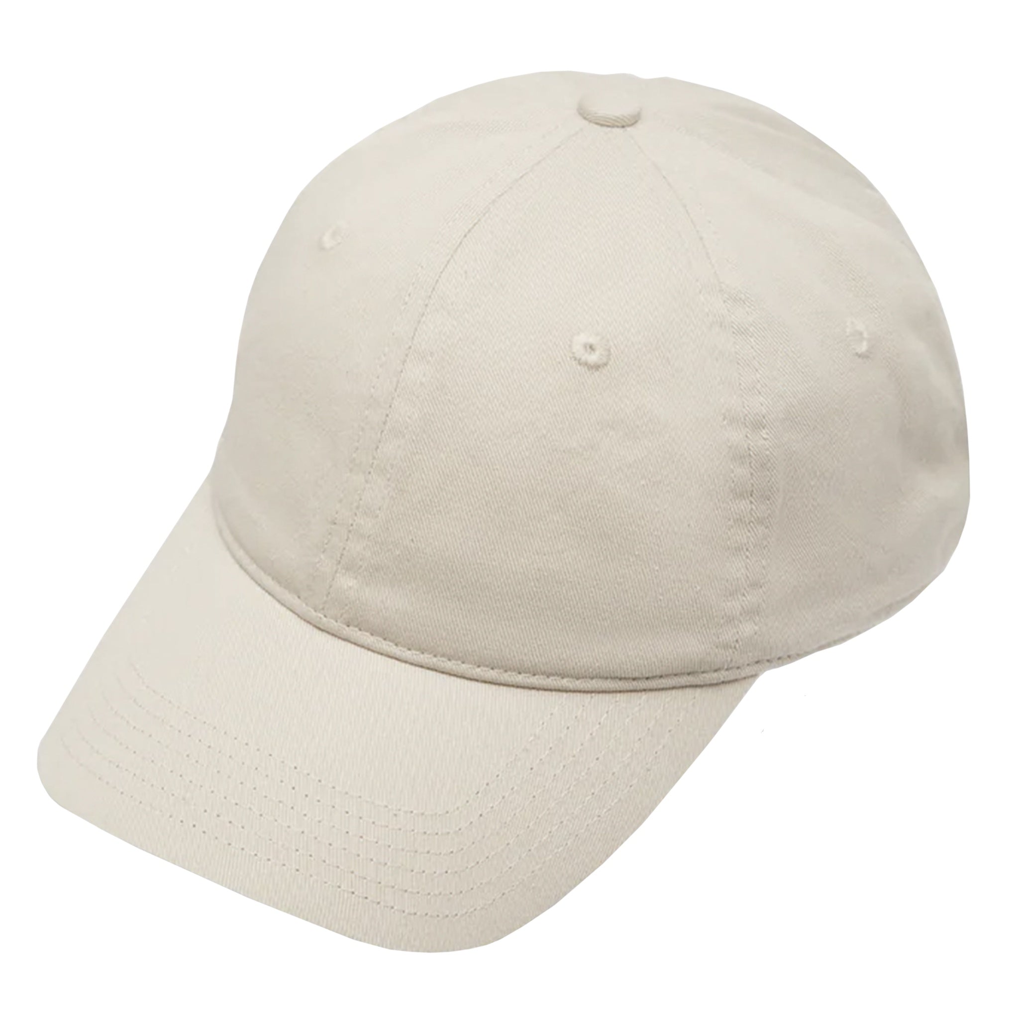 Beige baseball cap on a white background