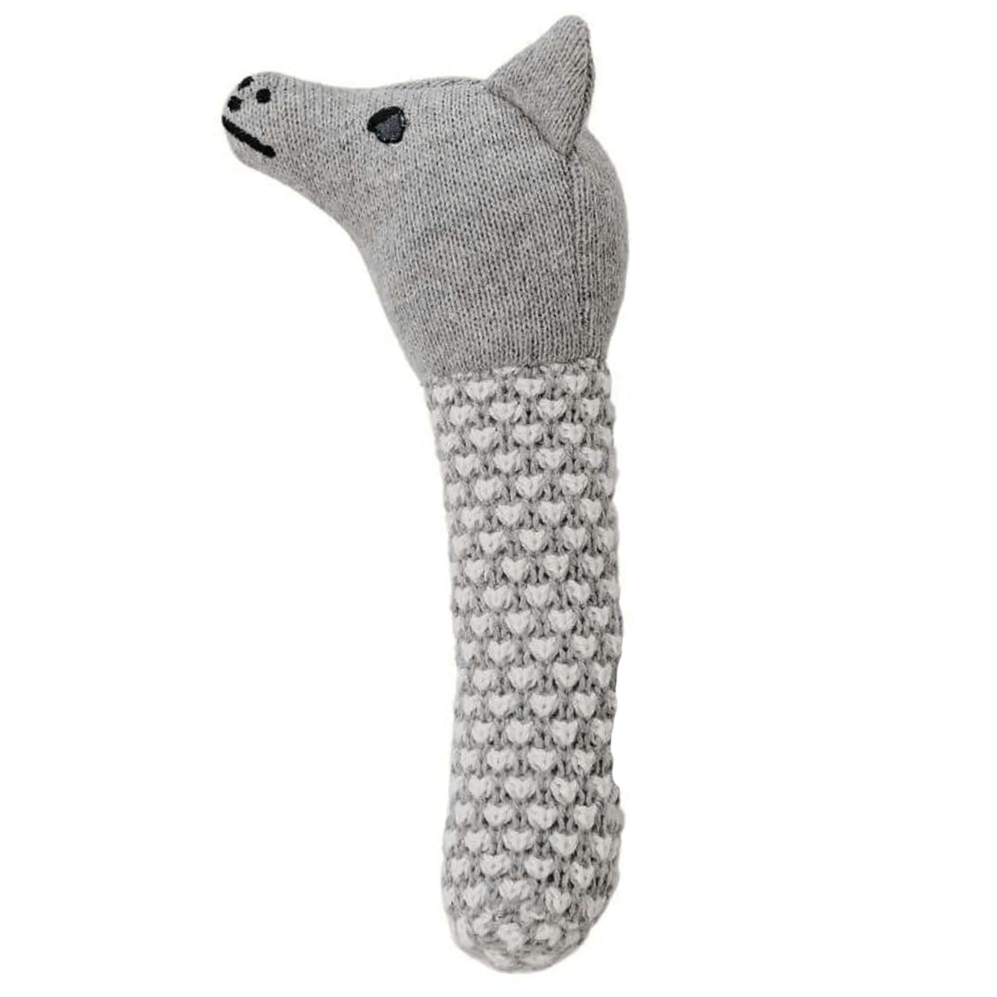 Baby Rattle - Freddie Fox handmade rattle with a soft fox design perfect for baby hands.