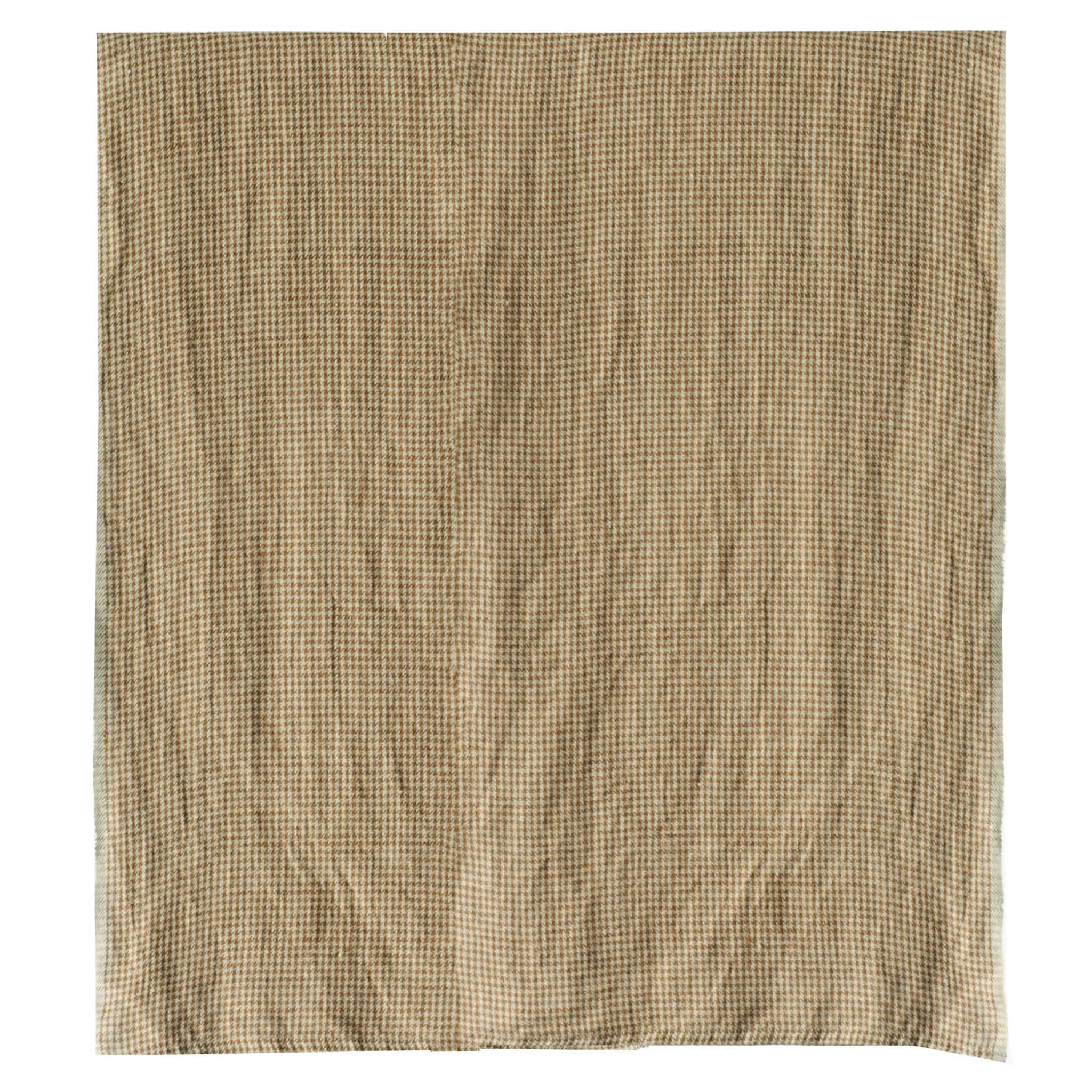 Alt Tag: Bianca Lorenne Linen Tea Towel - Sepia Houndstooth extra large 100% linen chambray, ultra-absorbent kitchen dish drying towel