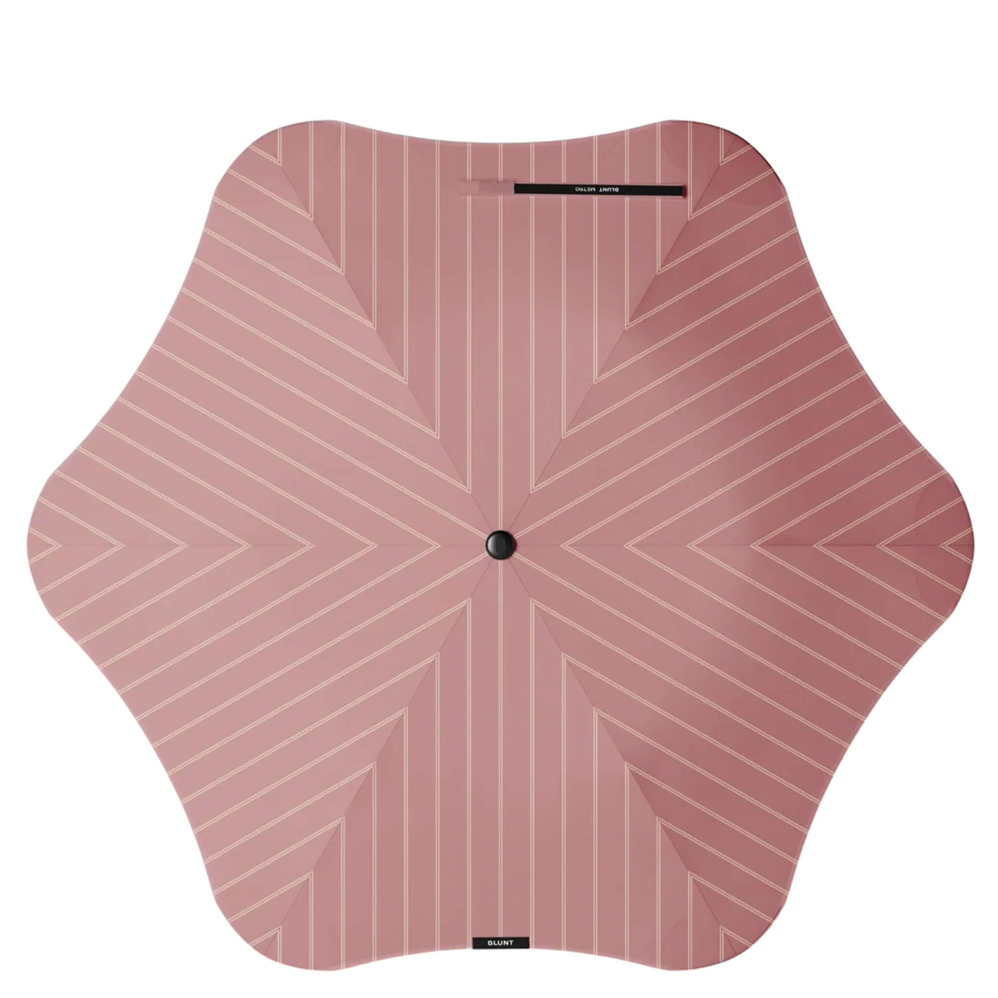 Blunt Metro Umbrella - Strawberry Limited Edition, featuring a pink striped design, perfect for urban dwellers.
