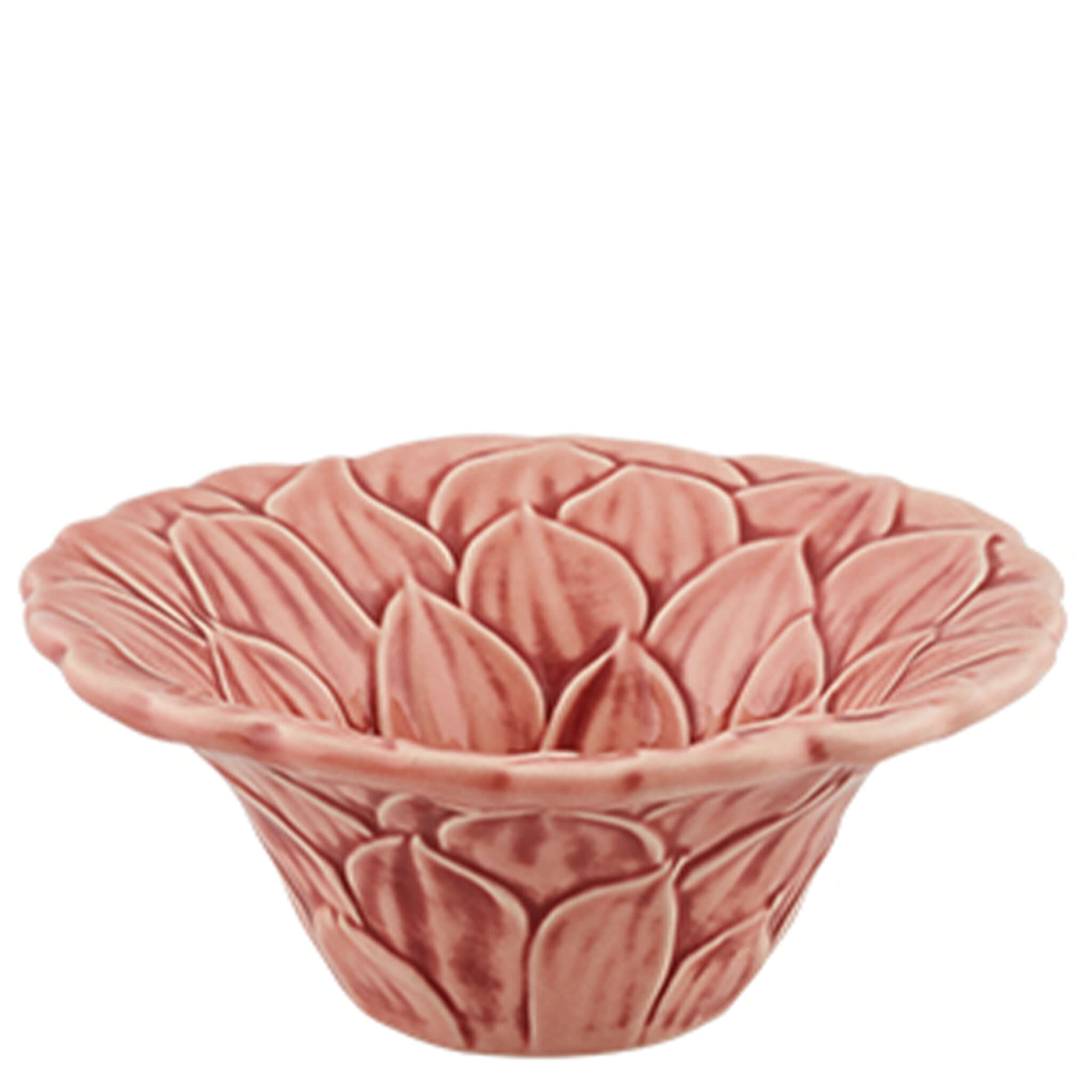 Alt Tag: Bordallo Pinheiro Maria Flor Ceramic Bowl 16cm - Dahlia hand-painted dahlia-inspired ceramic bowl in pink, Portugal