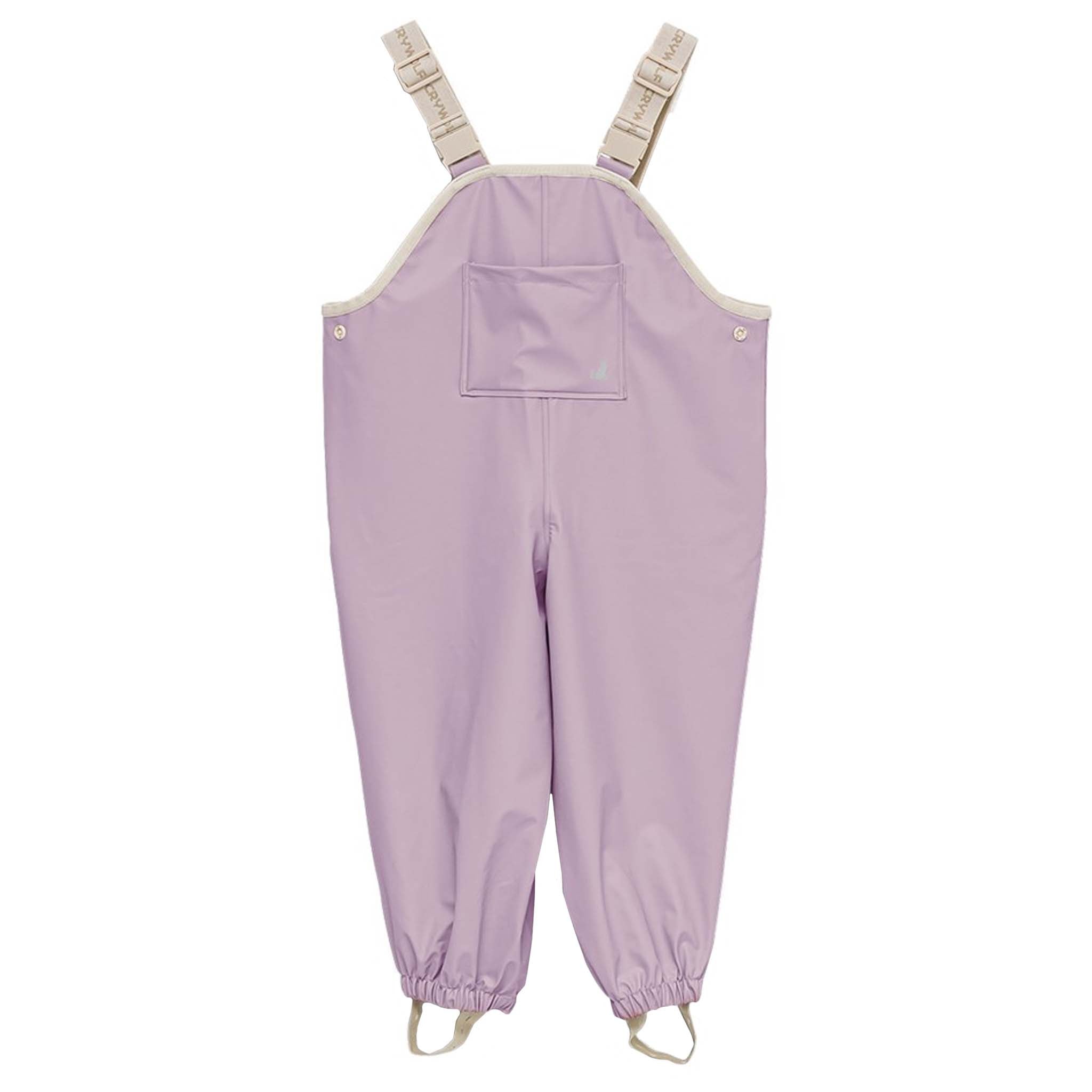 Alt Tag: Crywolf Rain Overalls - Heather kids waterproof adjustable rain overalls with double-welded seams for outdoor play