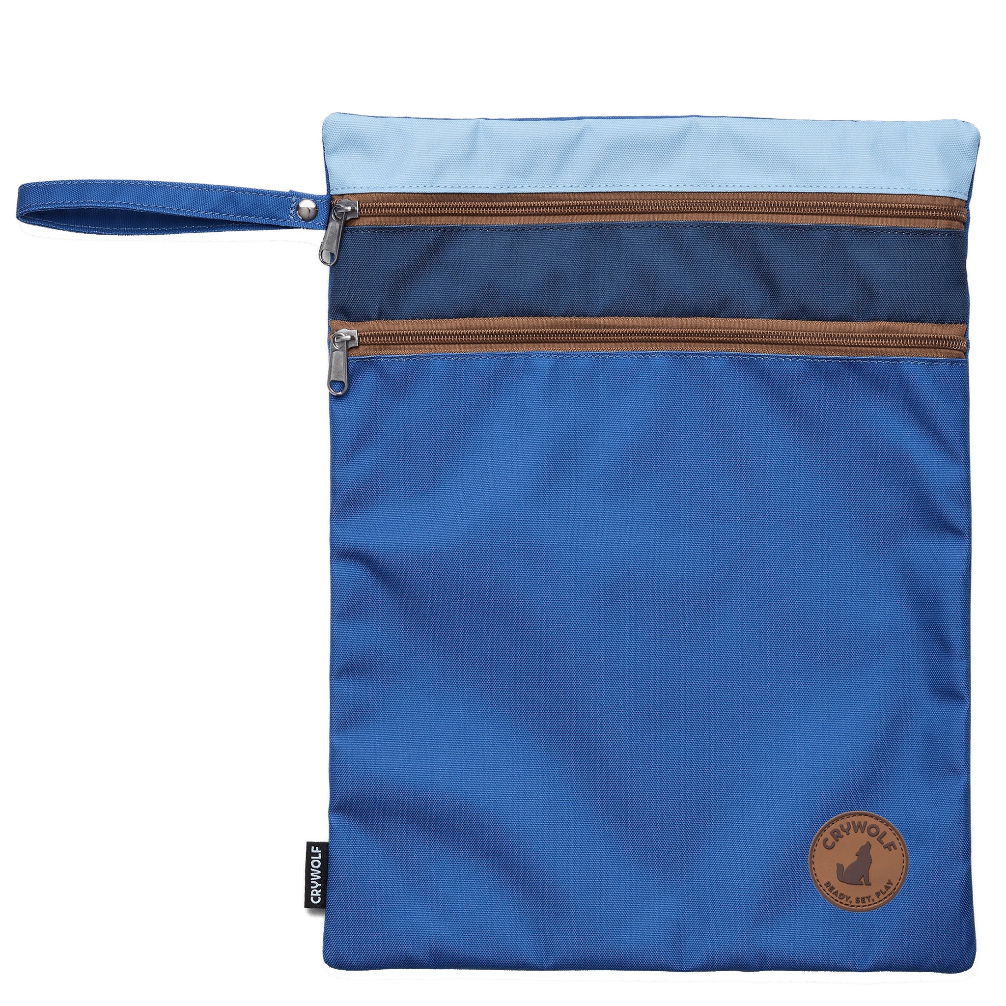 Blue pouch on a white background