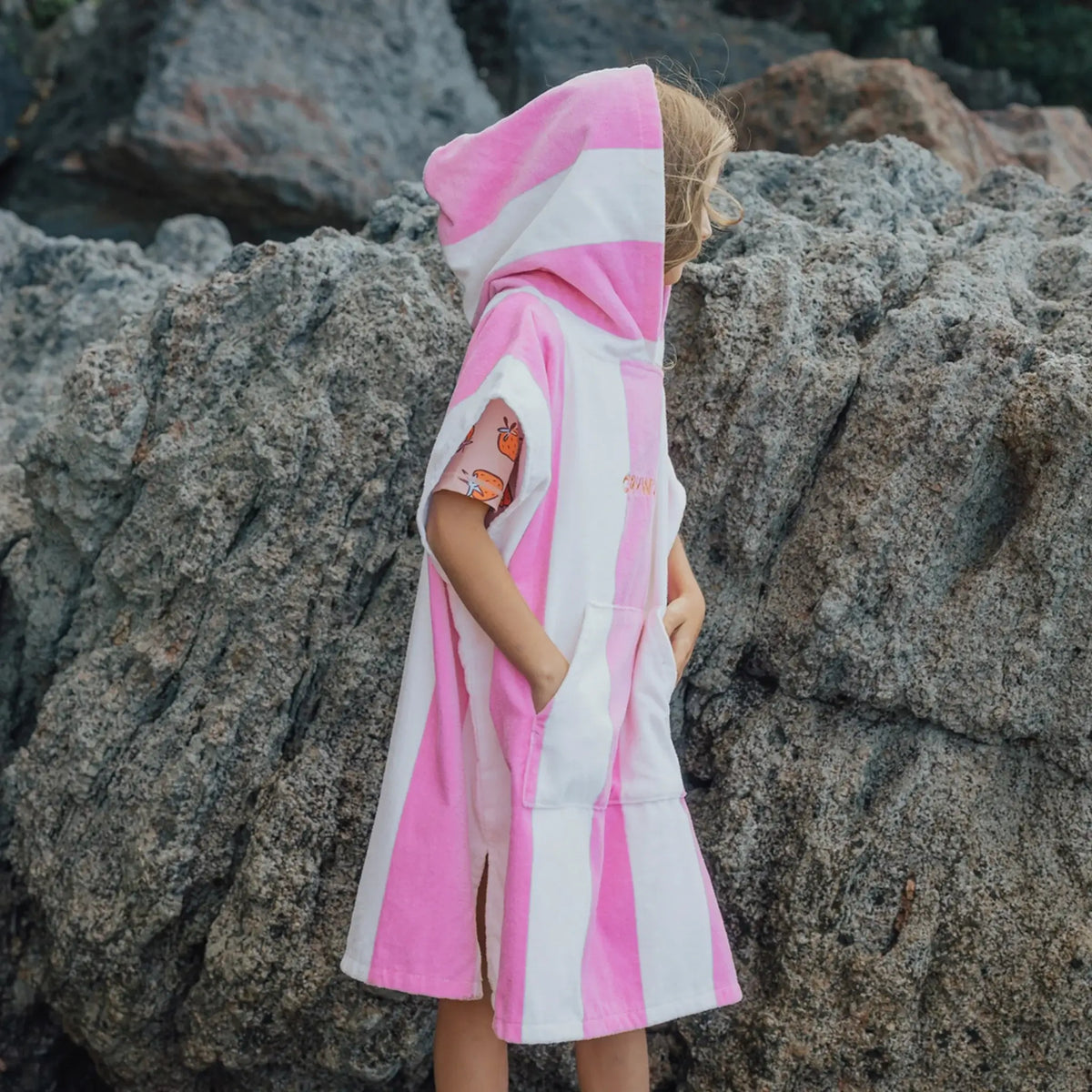Red Striped Hooded Towel main image 1