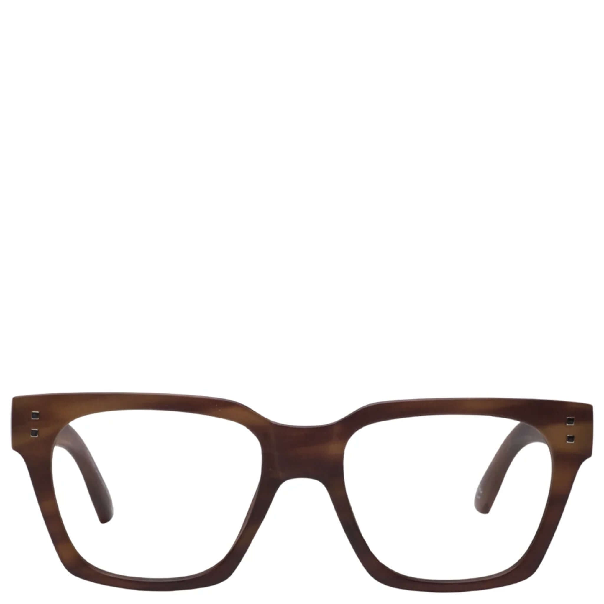 Alt Tag: Daily Eyewear 10am Reading Glasses - Havana matte havana brown polycarbonate frame, bold statement unisex reading glasses