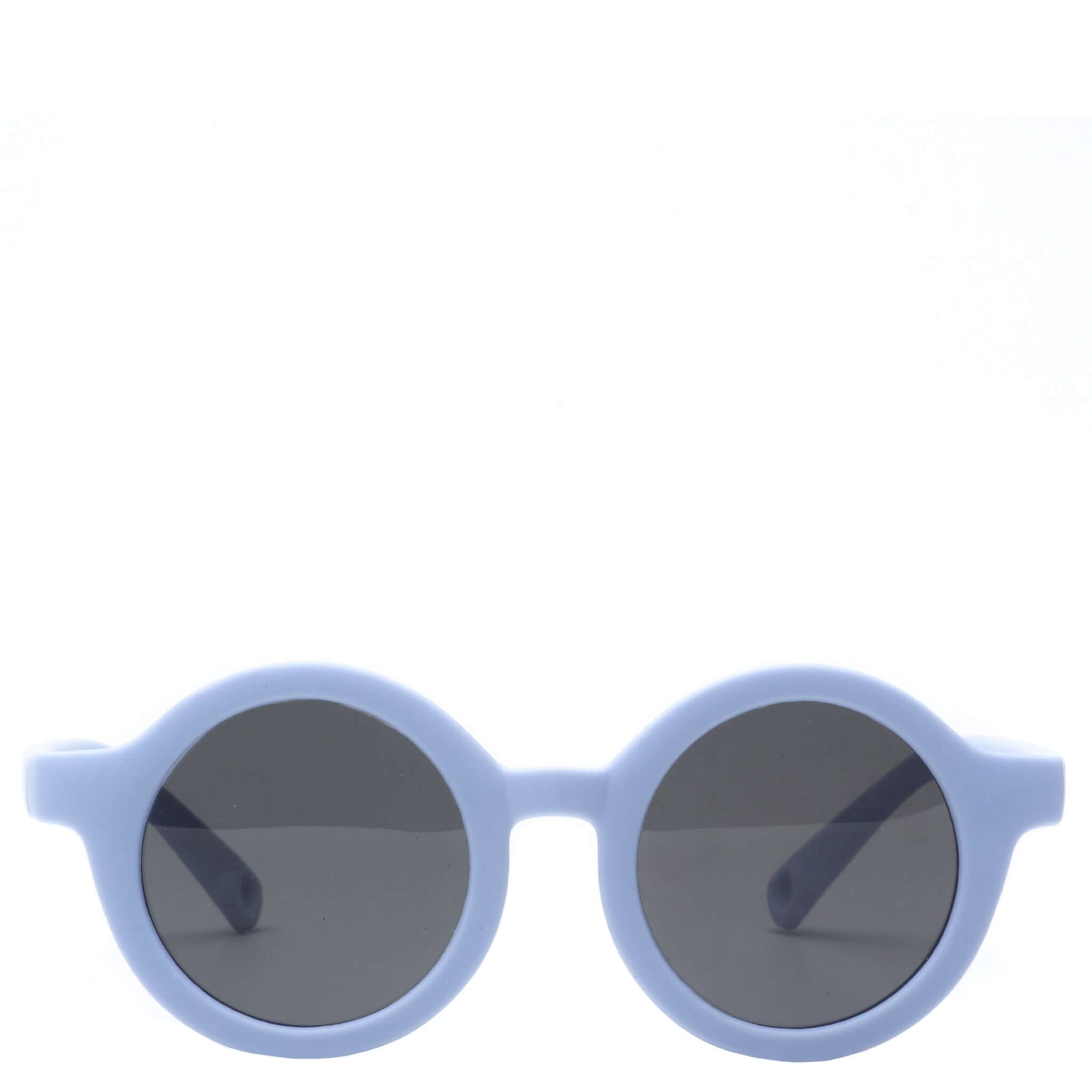 Alt Tag: Daily Eyewear Kid's Thursday Sunglasses - Sky light blue round kids sunglasses with UV protection, front view