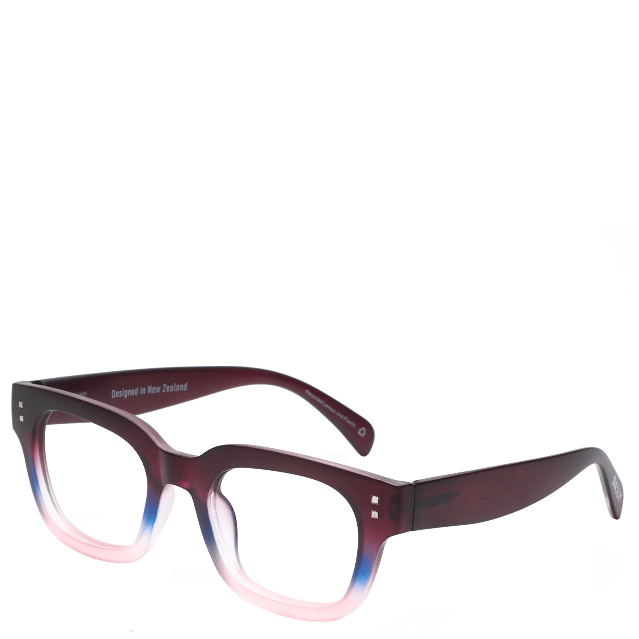 Glasses with a gradient design on a white background