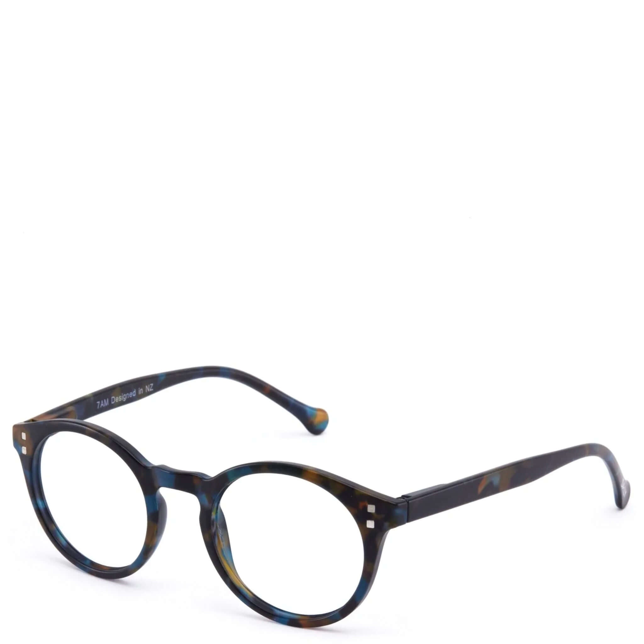 Daily Eyewear 7am Reading Glasses - Multi Tort stylish round shaped glasses with multi tort matte finish.