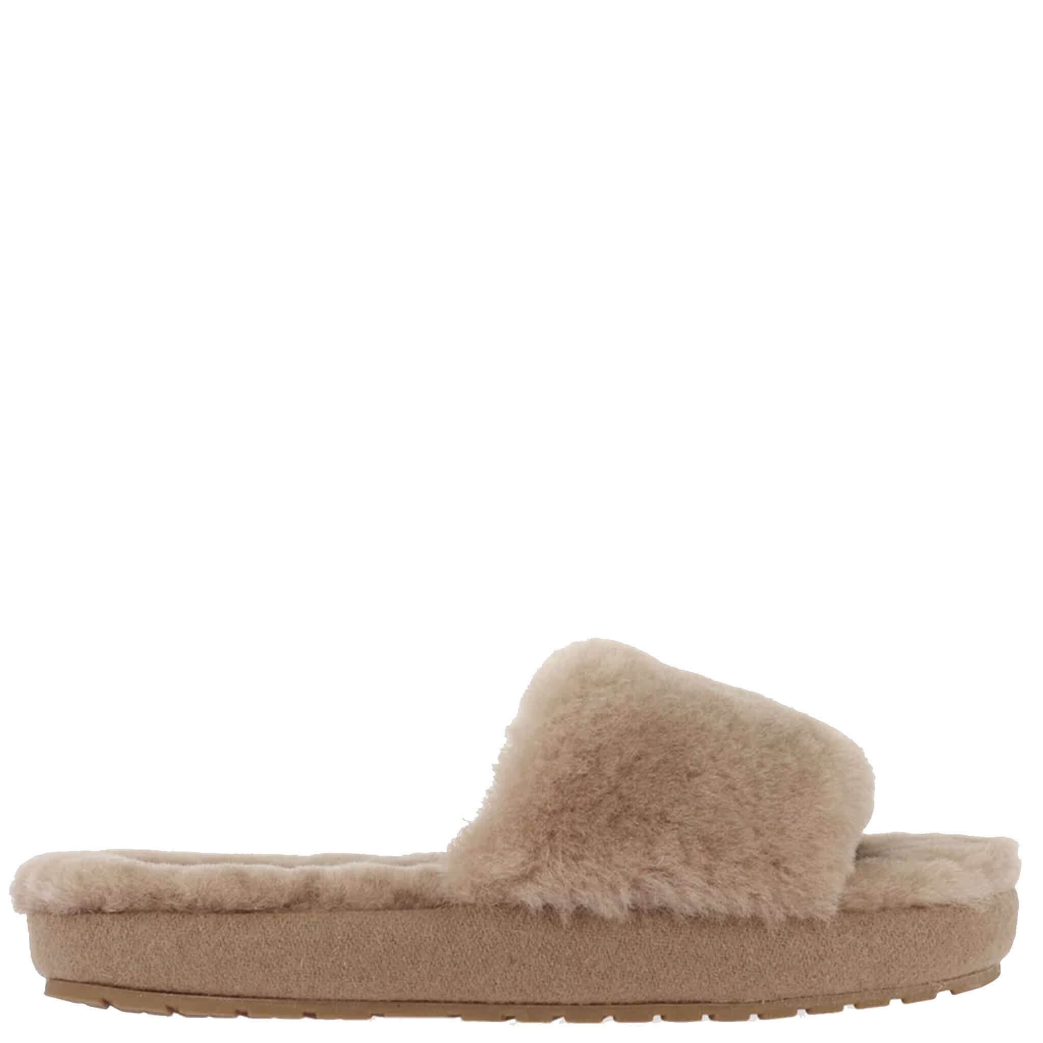 EMU McKay Slippers - Camel womens sheepskin lined slide slippers extra soft plush warm cosy comfort