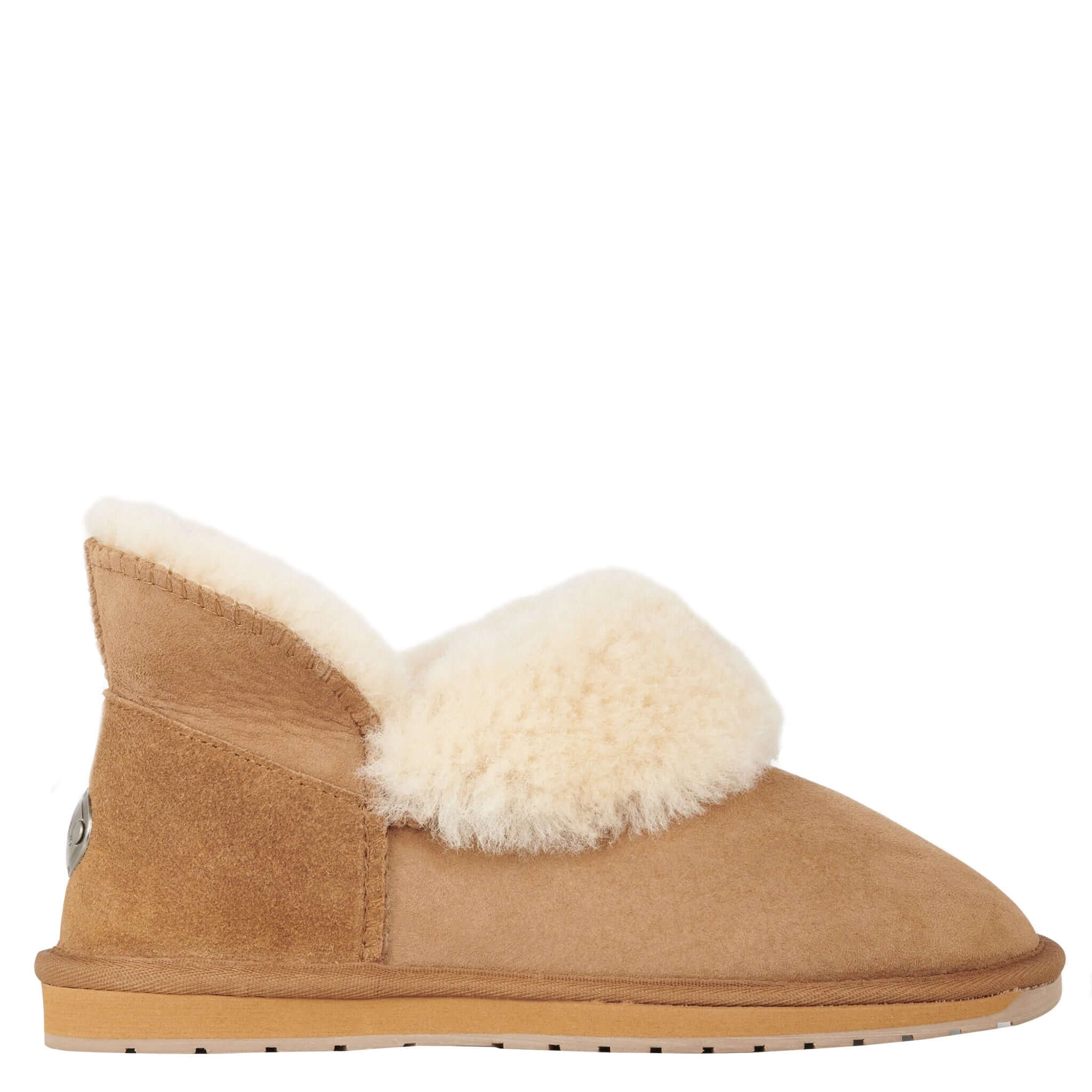 EMU Platinum Mintaro Slippers - Chestnut ankle-height double-face sheepskin slipper with plush lining and cushioned sole