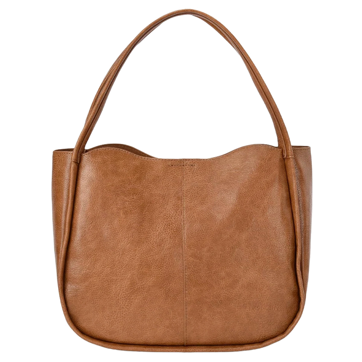 Elms+King Capri Shoulder Bag - Tan Pebble, tan pebbled leather shoulder bag