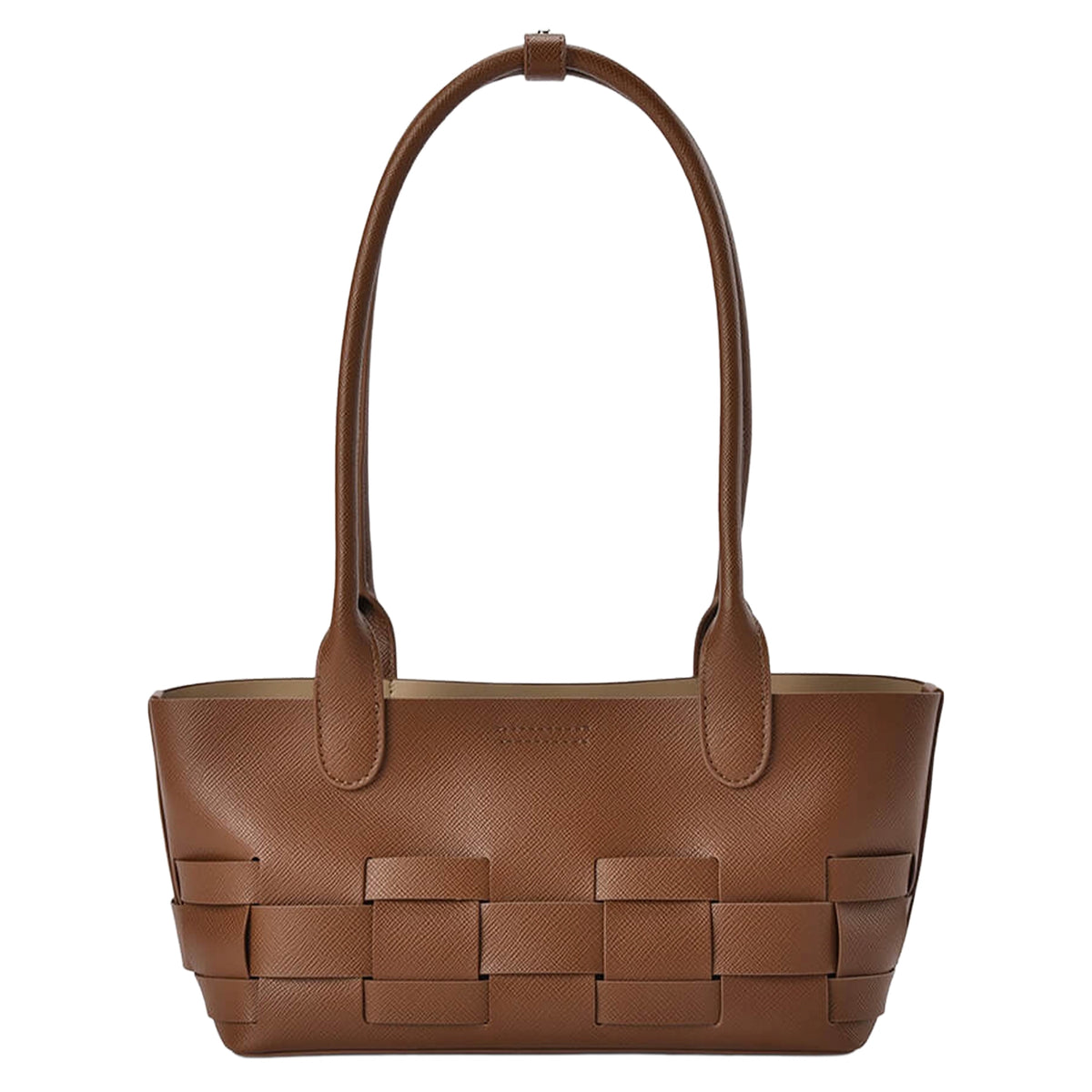 Elms+King Kenley East West Bag - Tan Saffiano, tan saffiano leather east-west bag