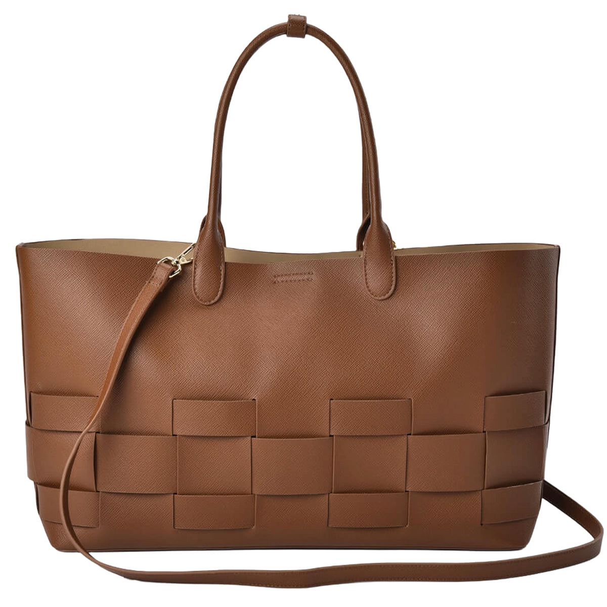 Elms+King Kensington Tote - Tan Saffiano, tan saffiano leather tote bag