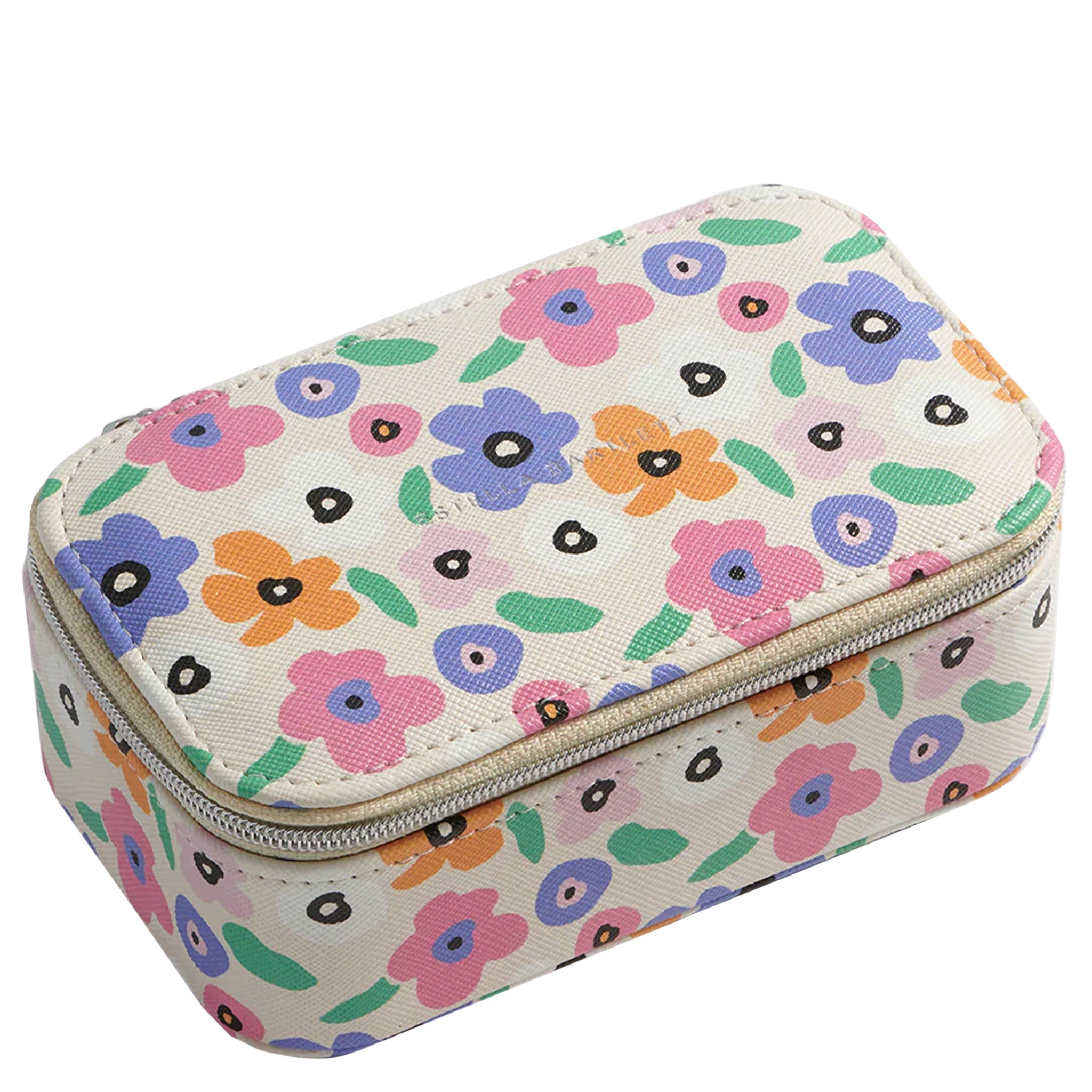 floral jewellery box on a white background