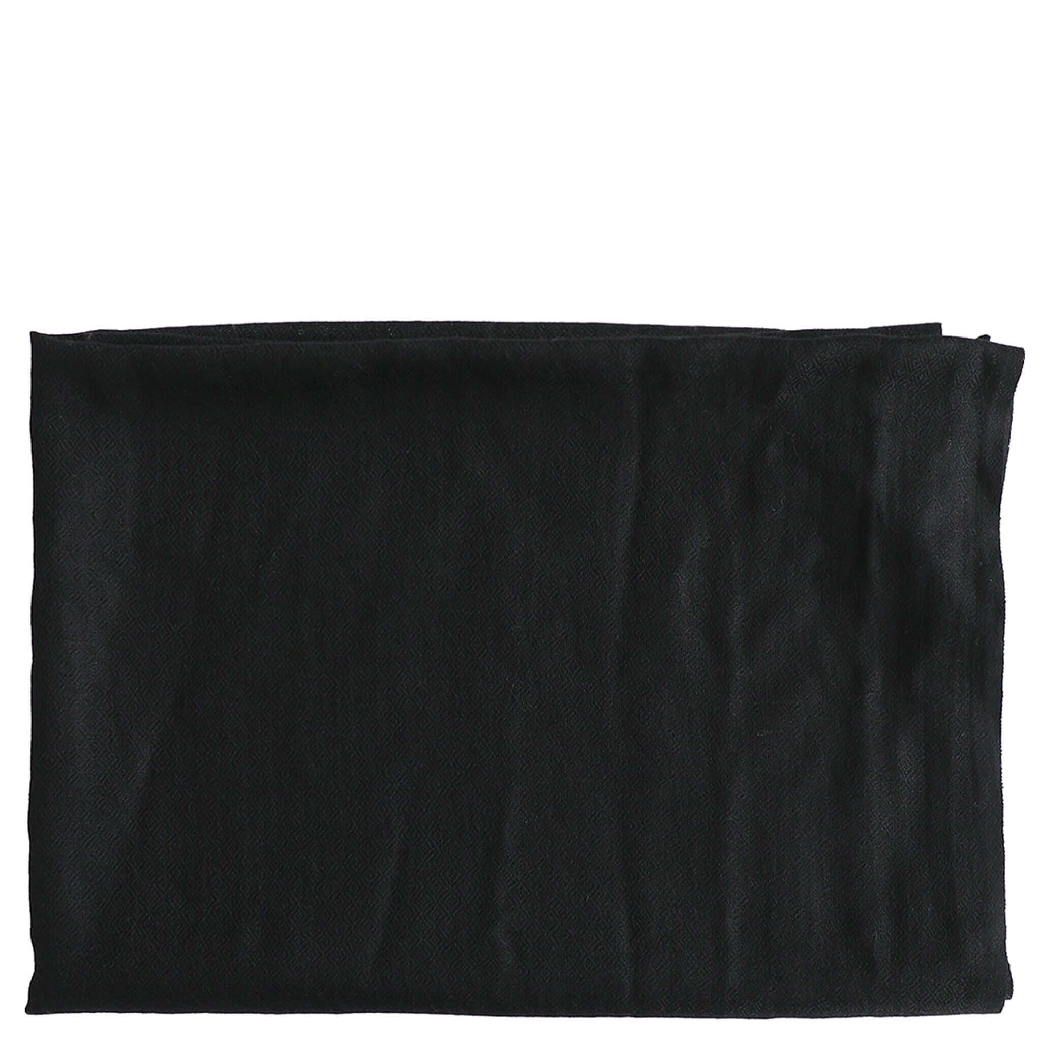 Good & Co Plain Wool Scarf - Black, soft fine diamond weave, perfect for warm layering in cooler months.