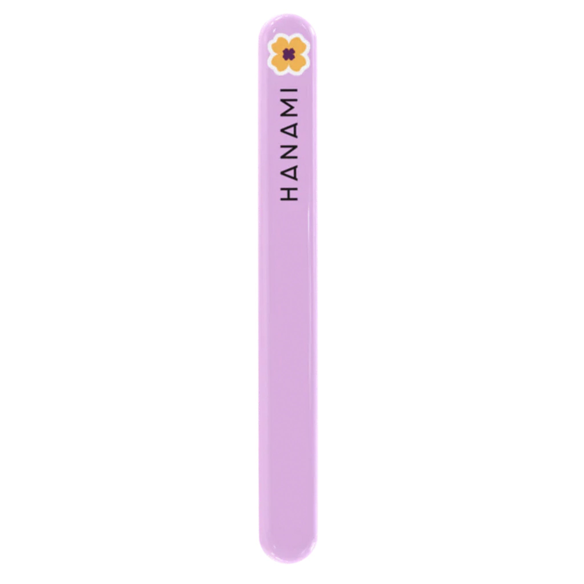 Alt Tag: Hanami Nano Glass Nail File & Buffer purple tempered glass nail file for shaping, buffing and polishing nails smooth and shiny