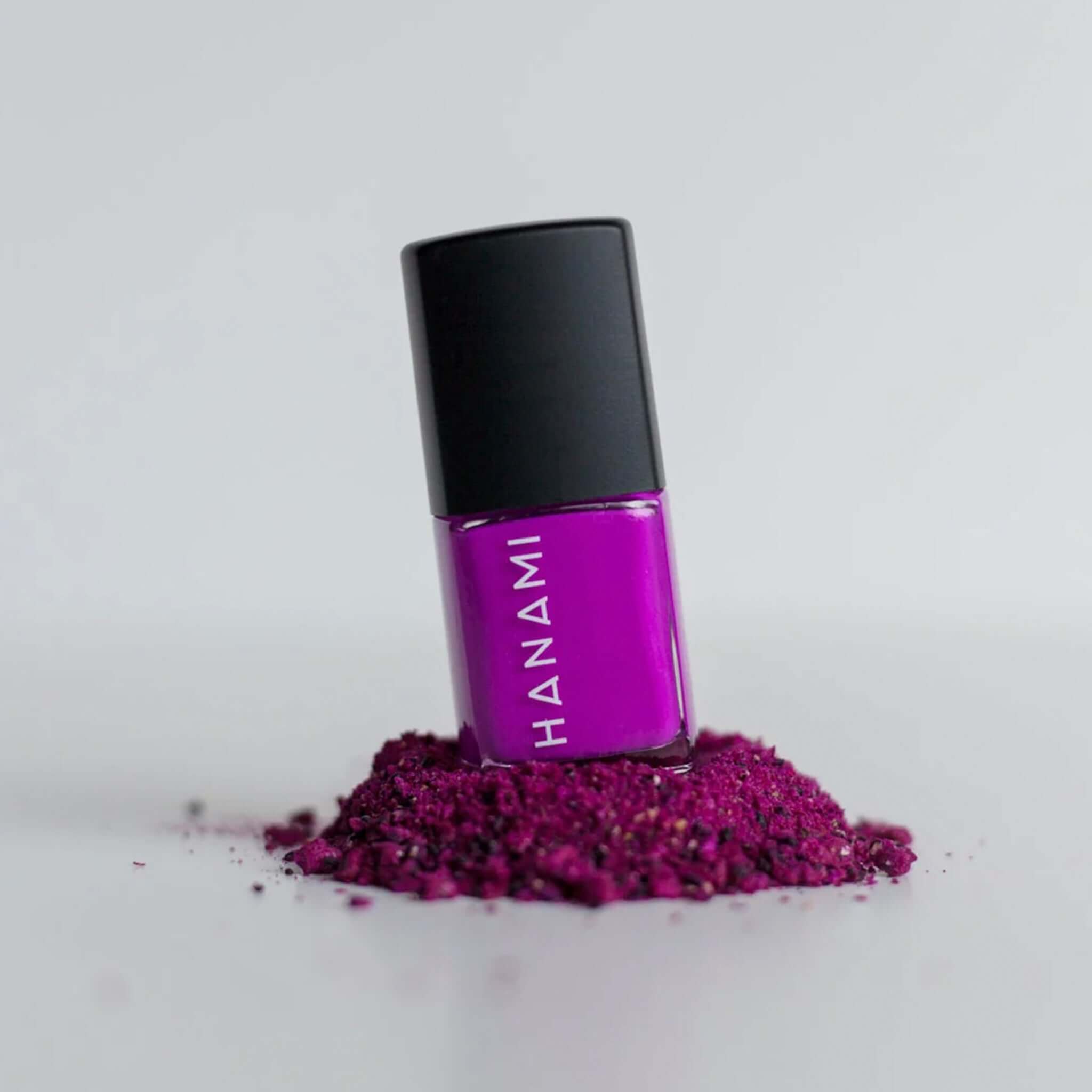 Alt Tag: Hanami Plant Based Nail Polish - Xanadu vegan 21-free breathable non-toxic plant-based nail colour 15ml bottle