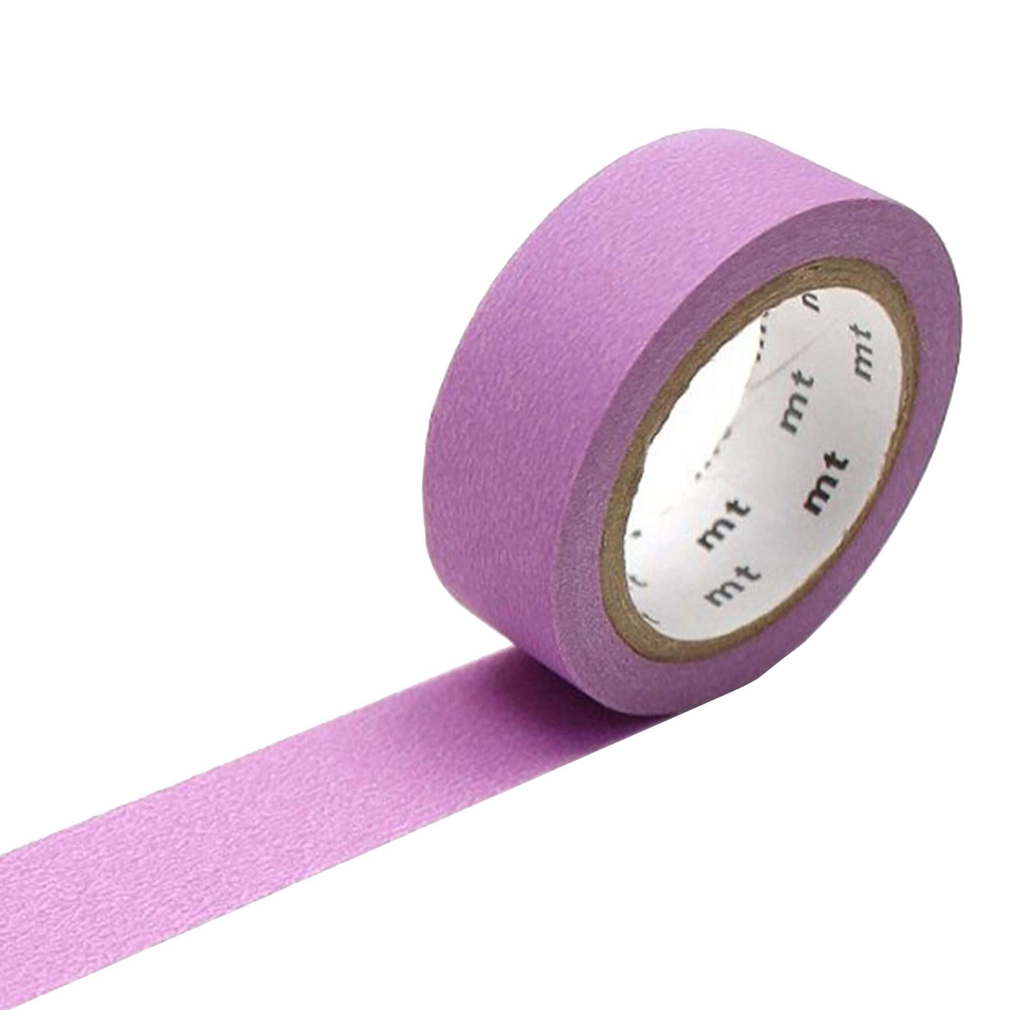 Alt Tag: Kamoi Kakoshi Japan MT Washi Tape - Matte Purple masking tape roll for gift wrapping, crafts, sealing envelopes, wall decor