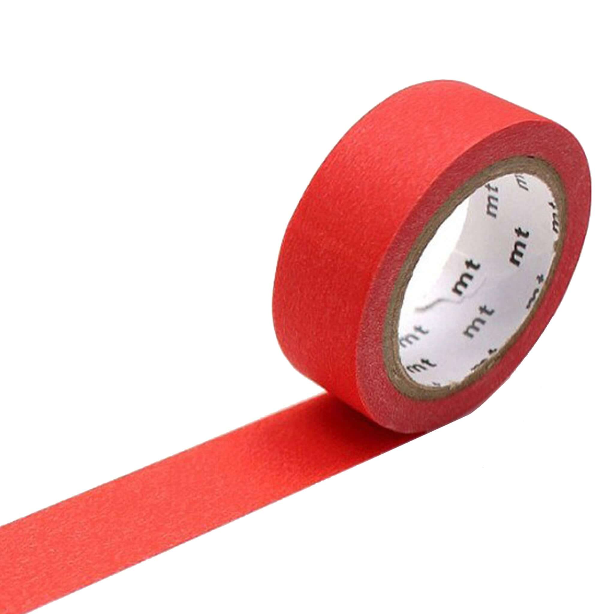 Alt Tag: Kamoi Kakoshi Japan MT Washi Tape - Matte Red masking tape roll for gift wrapping, crafting, envelopes, and wall decor