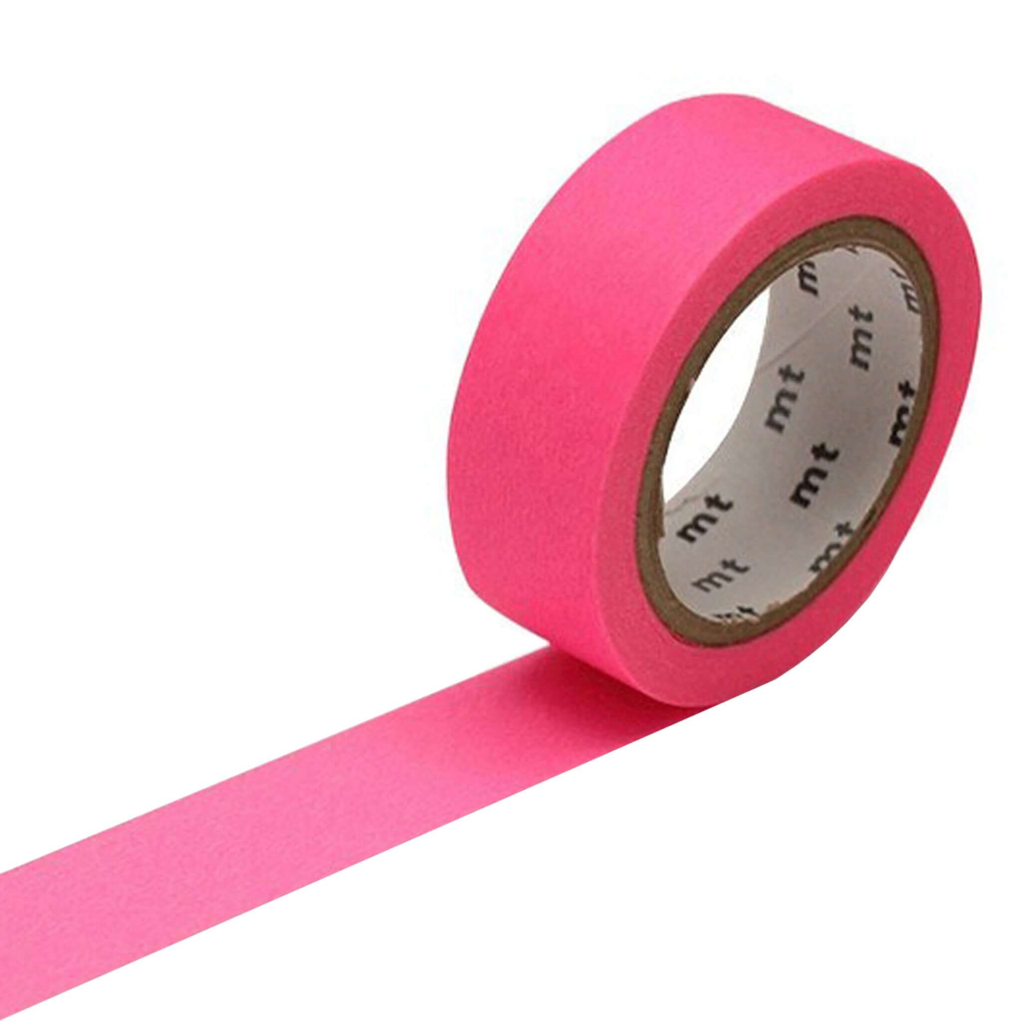 Alt Tag: Kamoi Kakoshi Japan MT Washi Tape - Shocking Pink masking tape roll for gift wrapping, crafts, decorating and sealing envelopes