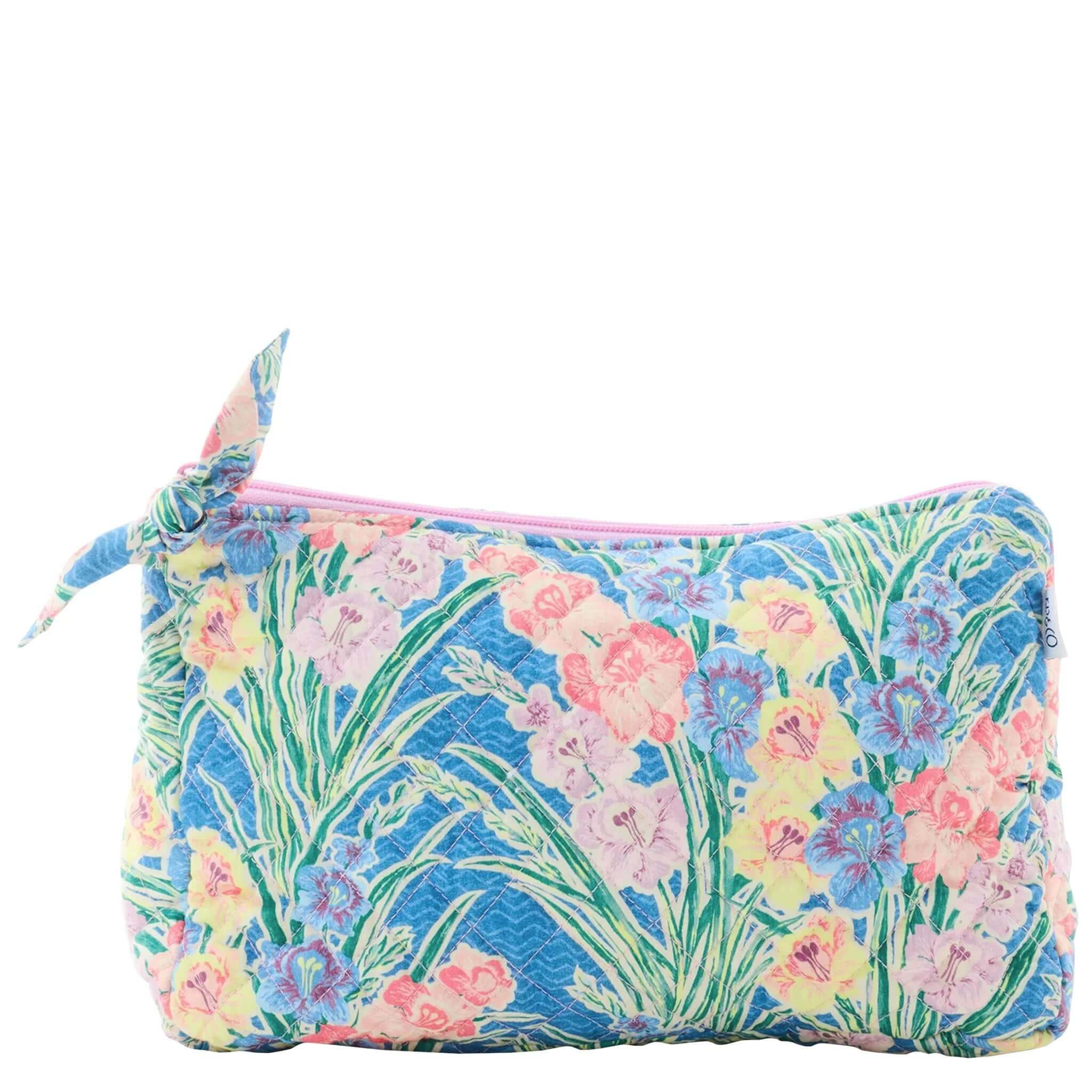 Kip & Co x Anna Spiro Quilted Toiletry Purse - Gladiolus featuring a floral print design