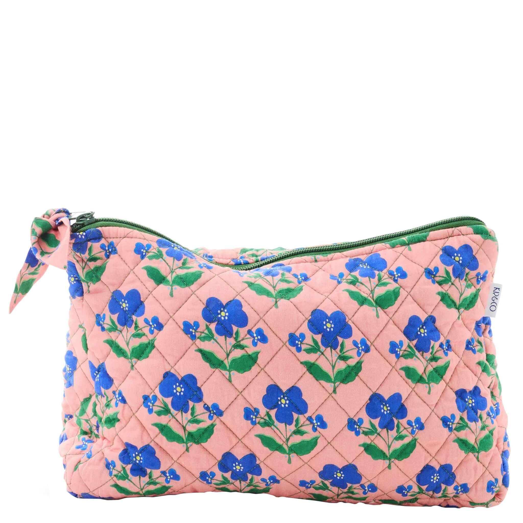 Kip & Co x Anna Spiro Quilted Toiletry Purse - Indian Summer Rose with vibrant floral print.