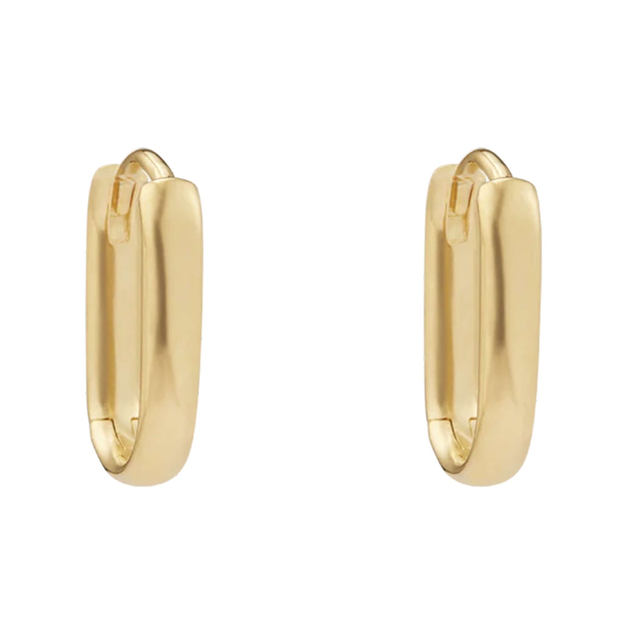 Alt Tag: Kirstin Ash Roam Collection Roam Hoops - Small 18k gold plated vermeil small high-shine hoop earrings, contemporary minimal silhouette