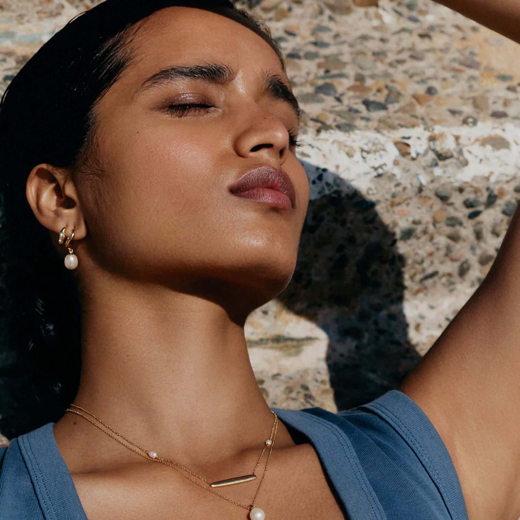 Kirstin Ash Place Collection Place Hoop Earrings Gold