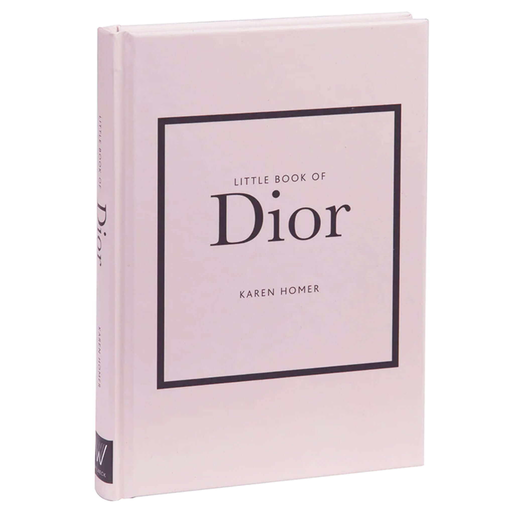 Little Book of Dior hardcover fashion book cover featuring Dior title, illustrated story of Christian Dior and Paris haute couture