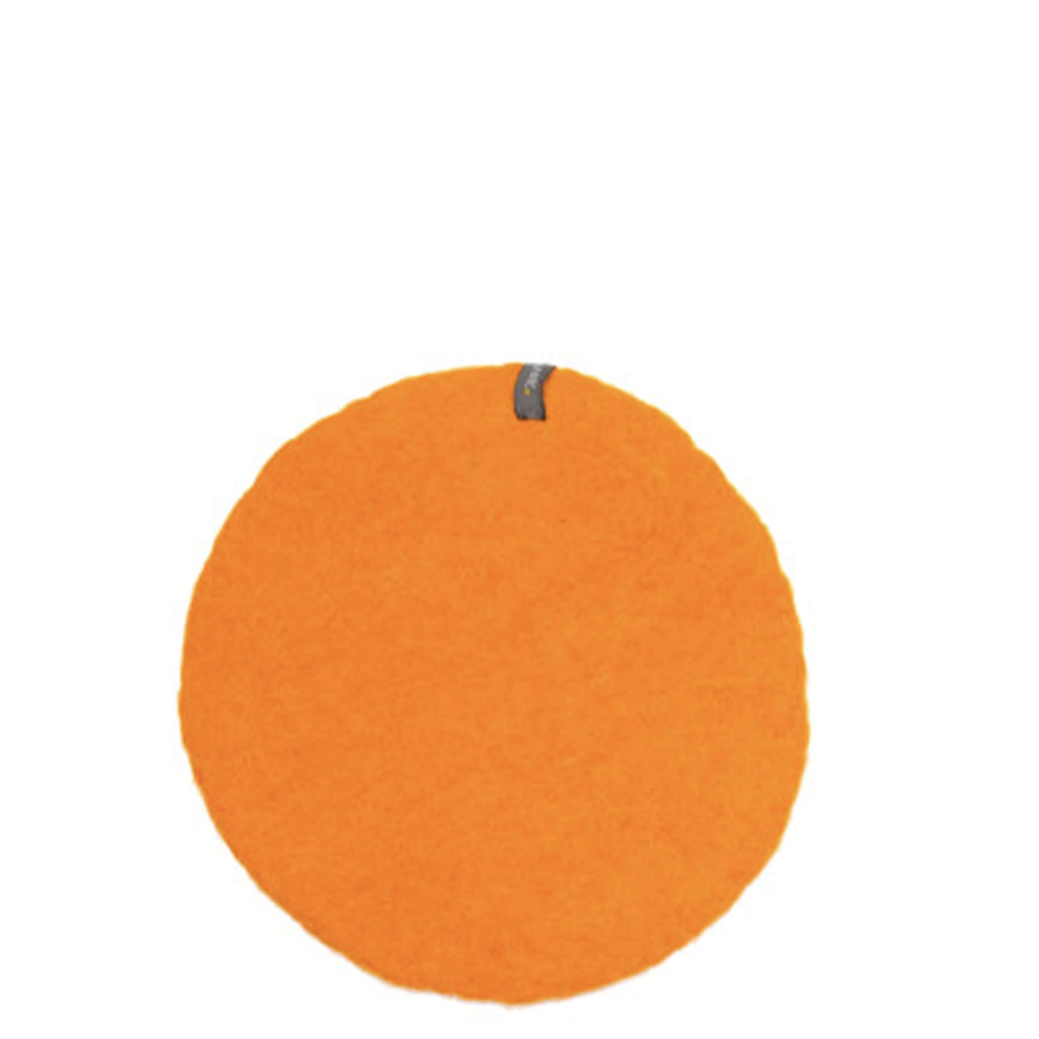 Alt Tag: Muskhane Felt Plain Round Coaster - Apricot, 12cm round felt coaster in apricot, handmade Fairtrade Nepal