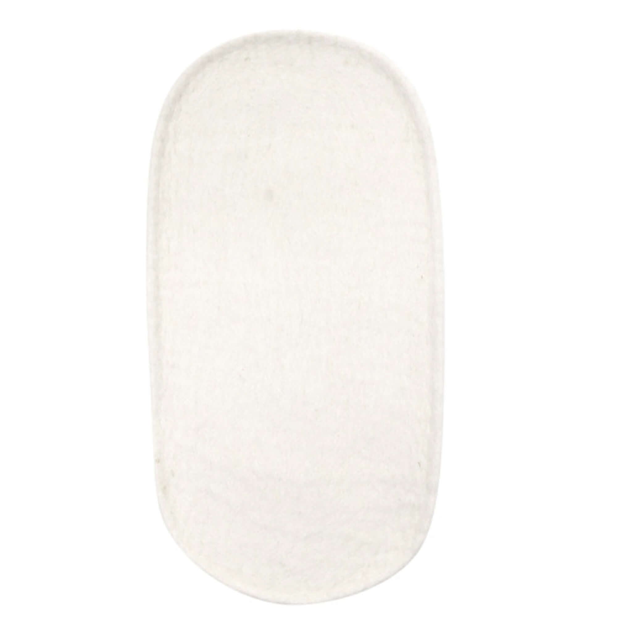 White oval trinket tray on a white background