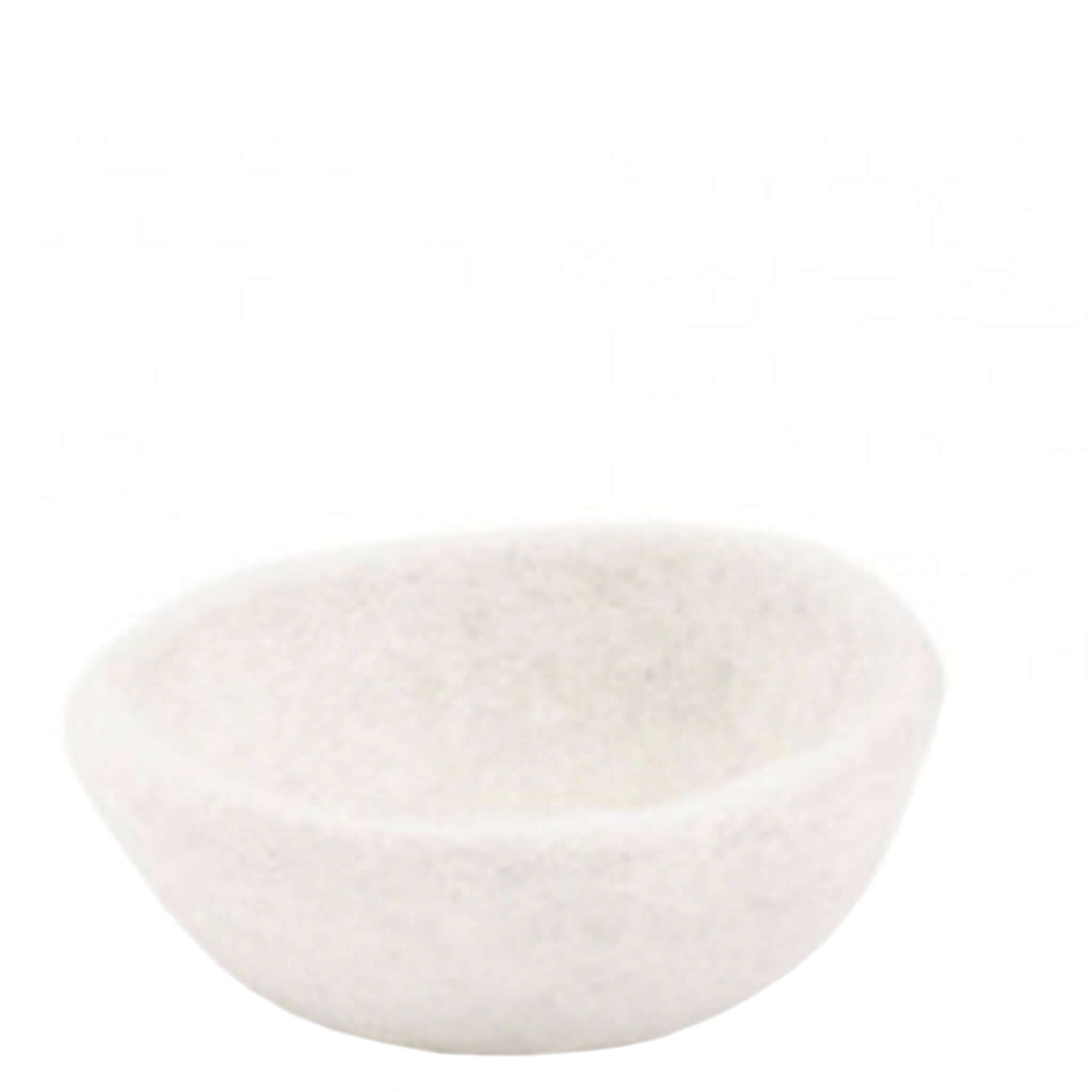 Alt Tag: Muskhane Felt Bowl - Natural handmade felt storage bowl in neutral natural colour, minimalist décor