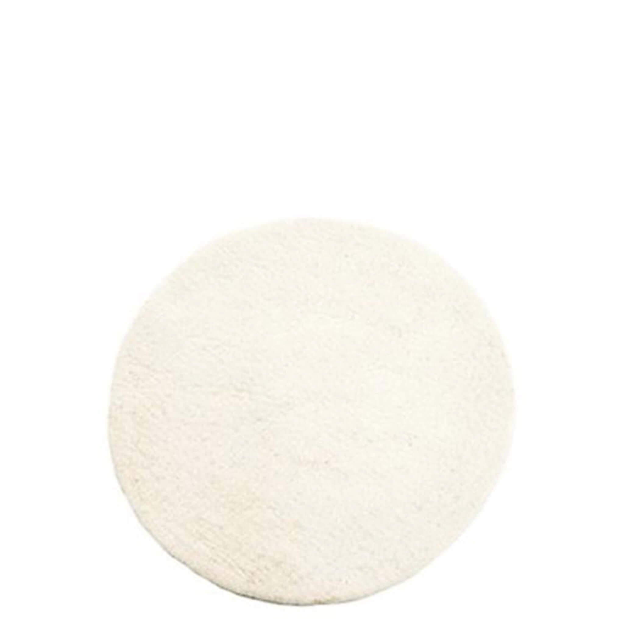 Alt Tag: Muskhane Felt Plain Round Coaster - Natural, 12cm round natural felt coaster handmade in Nepal