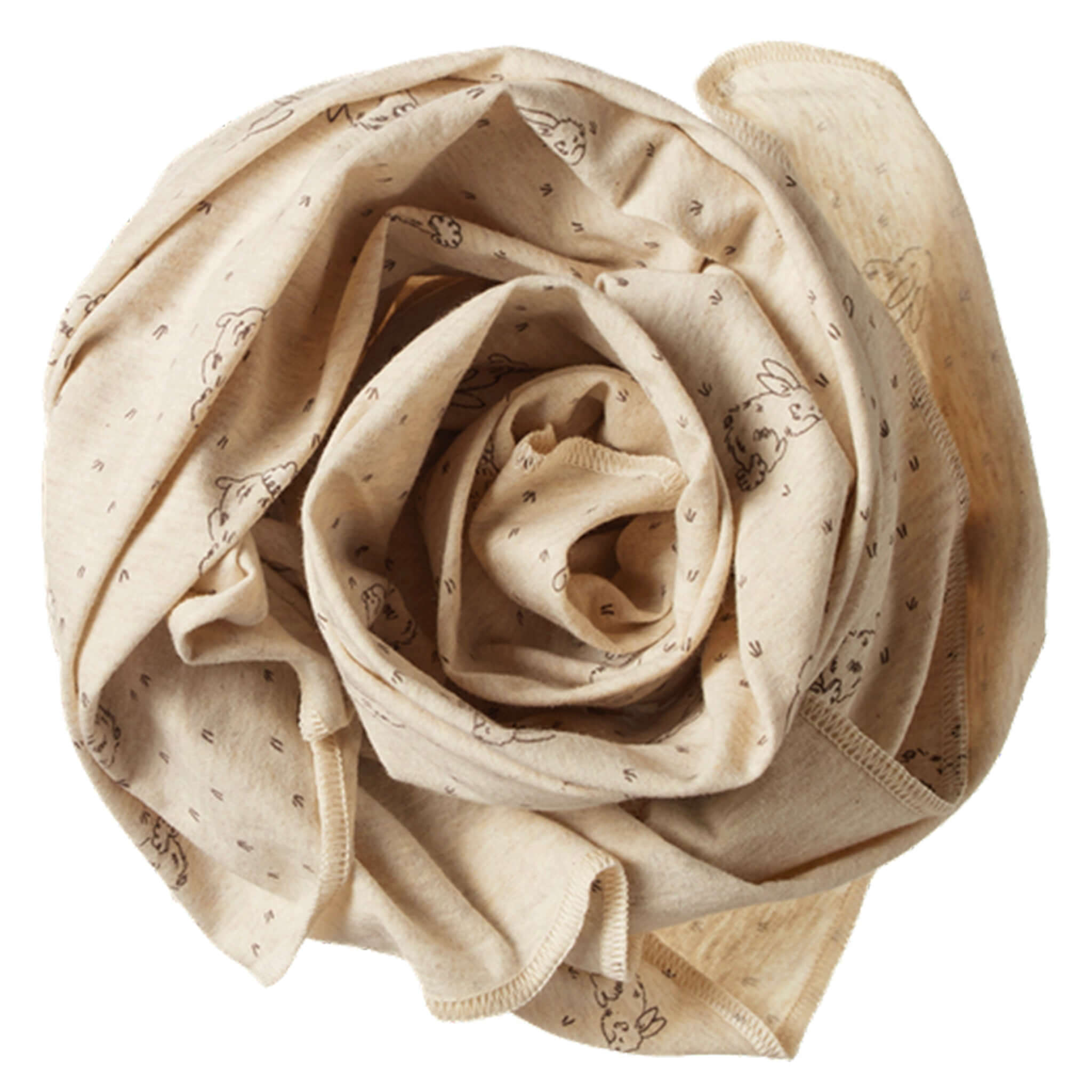 Alt Tag: Nature Baby Organic Cotton Jersey Wrap - Bramble Burrow organic cotton stretchy baby swaddle wrap in Bramble Burrow print