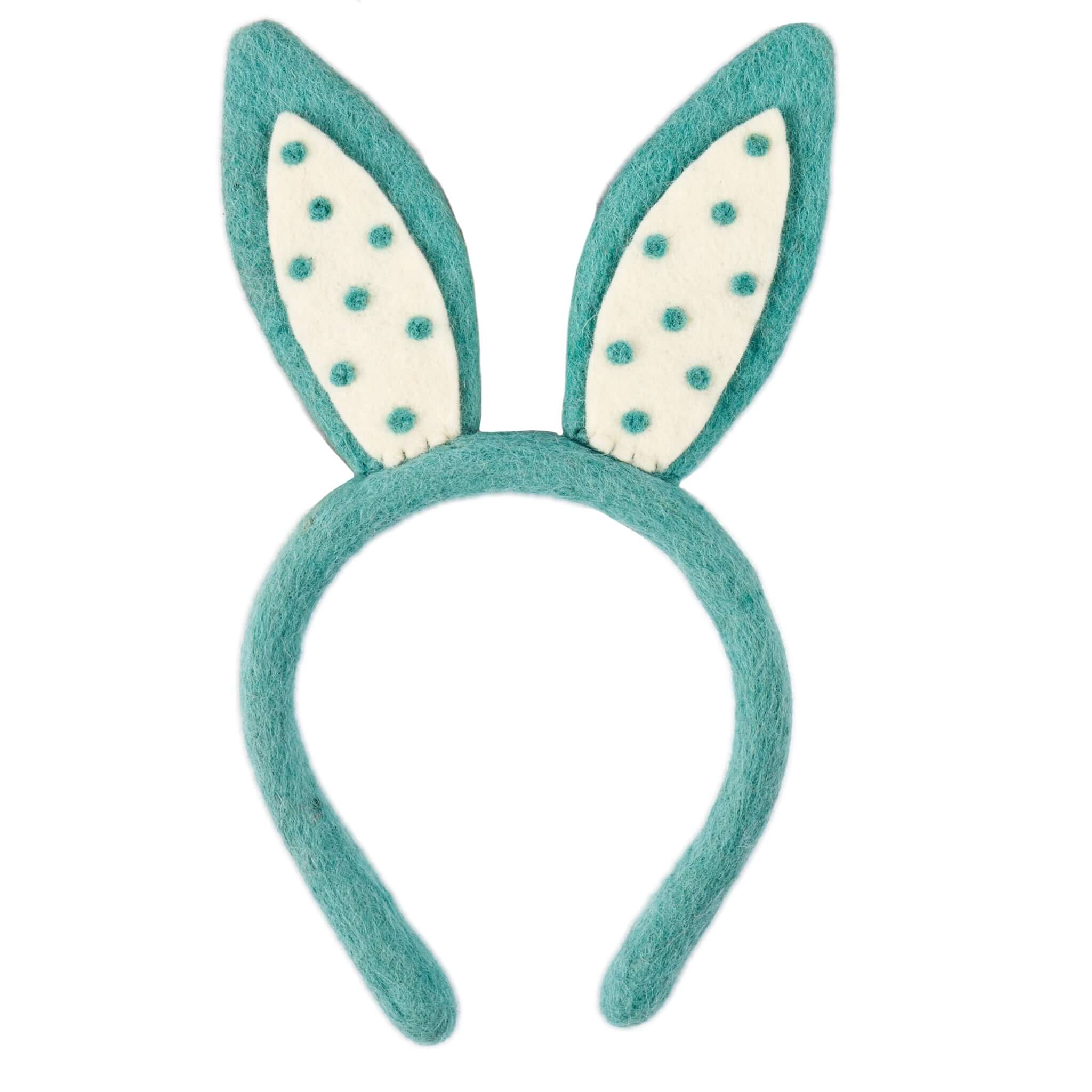 Turquoise felt bunny ears dress up