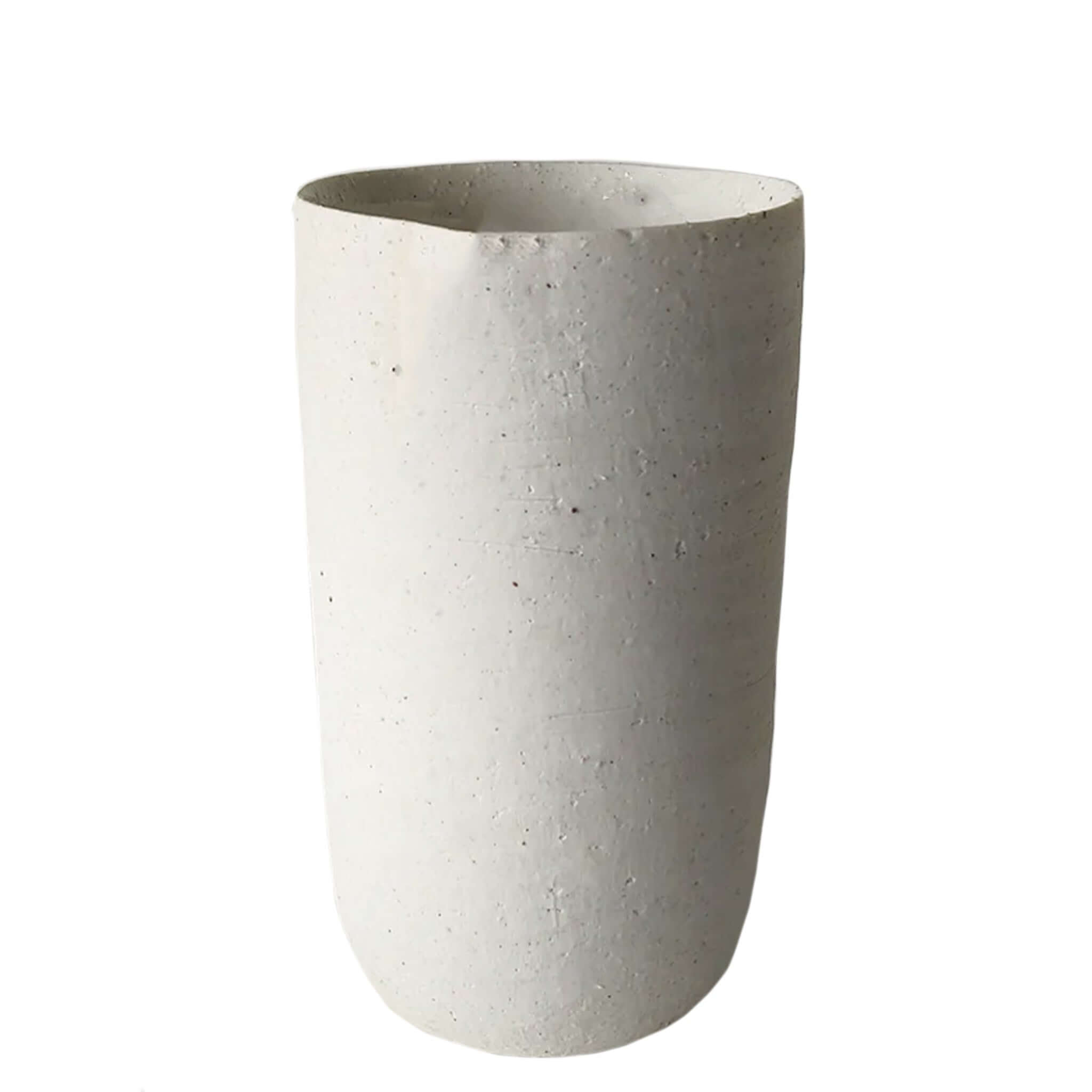 Concrete planter on a white background