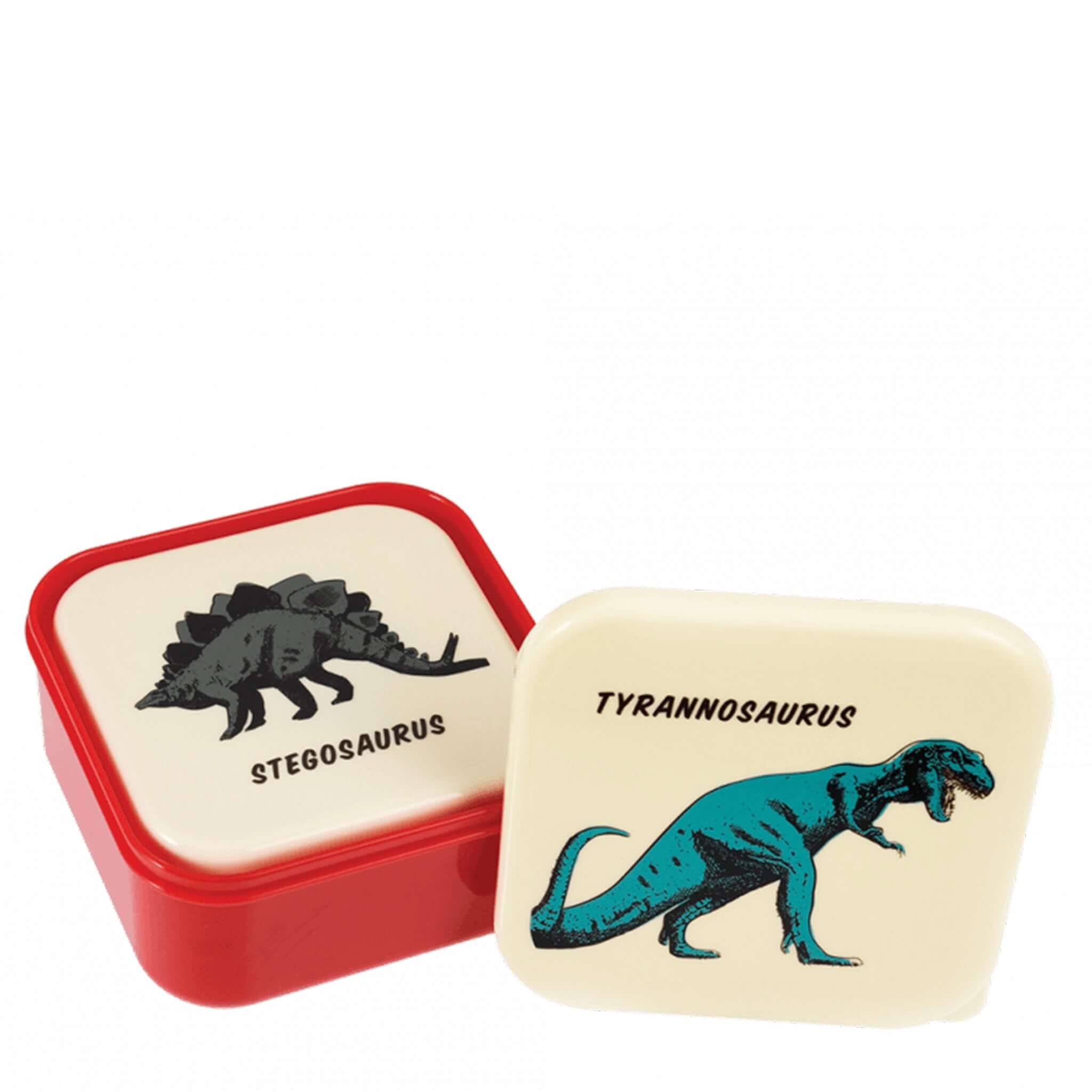 Alt Tag: Rex London Snack Box Set - Prehistoric Land dinosaur snack boxes set, BPA-free nesting lunch containers for kids
