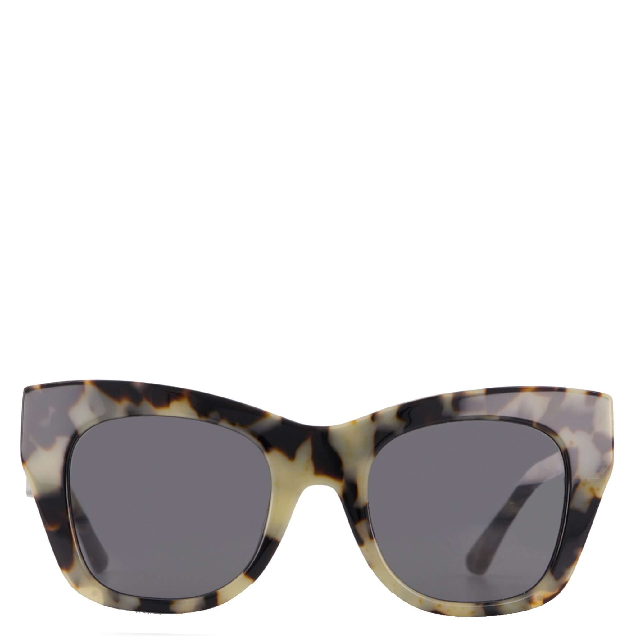 Alt Tag: Saben Eyewear Sloane Sunglasses - Light Tortoise cat-eye acetate frame sunglasses with pale gold hardware, front view