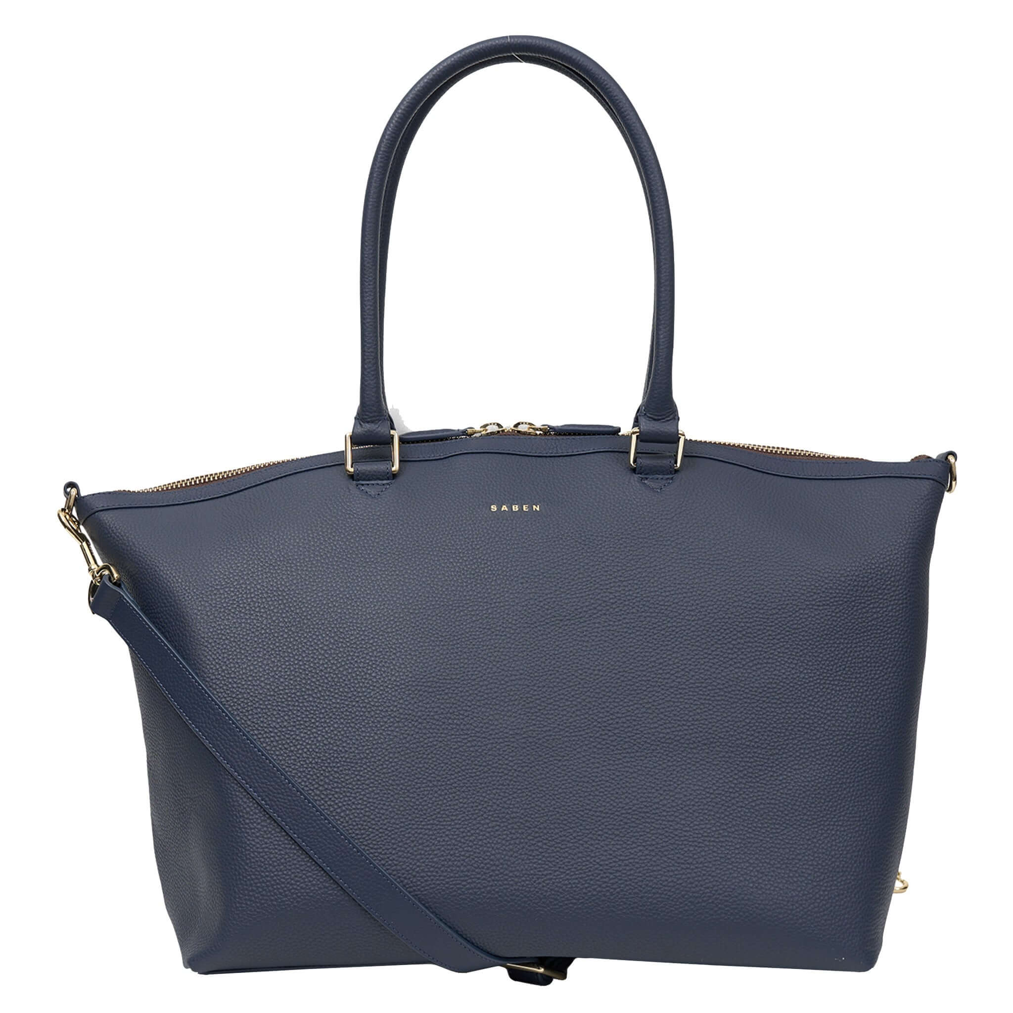 Saben Roma Weekender Carry-All Bag - Ink with adjustable crossbody strap and sturdy handles.