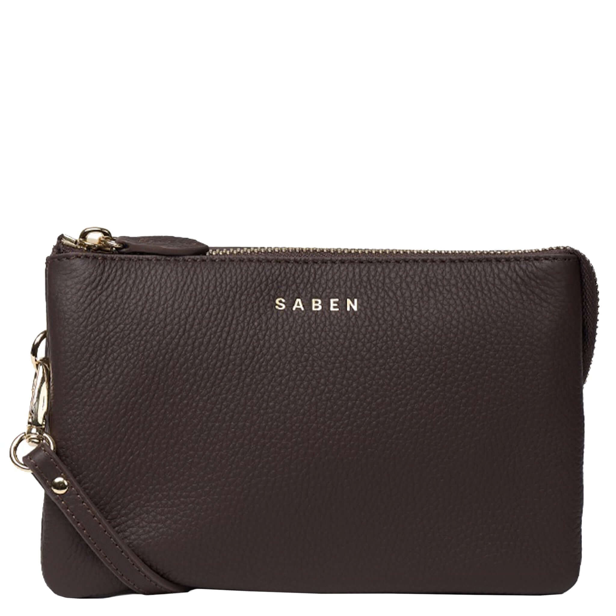 Saben Tilly Crossbody Bag - Cacao, a versatile wallet, clutch and crossbody bag in rich cacao leather.