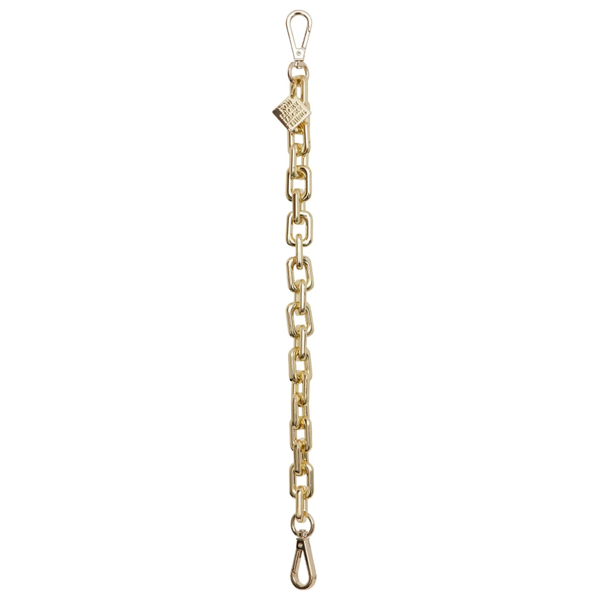 Alt Tag: Saben Feature Chain Handle - Gold Chunky gold chunky chain bag handle strap with lobster clasps for bag jewellery or clutch handle