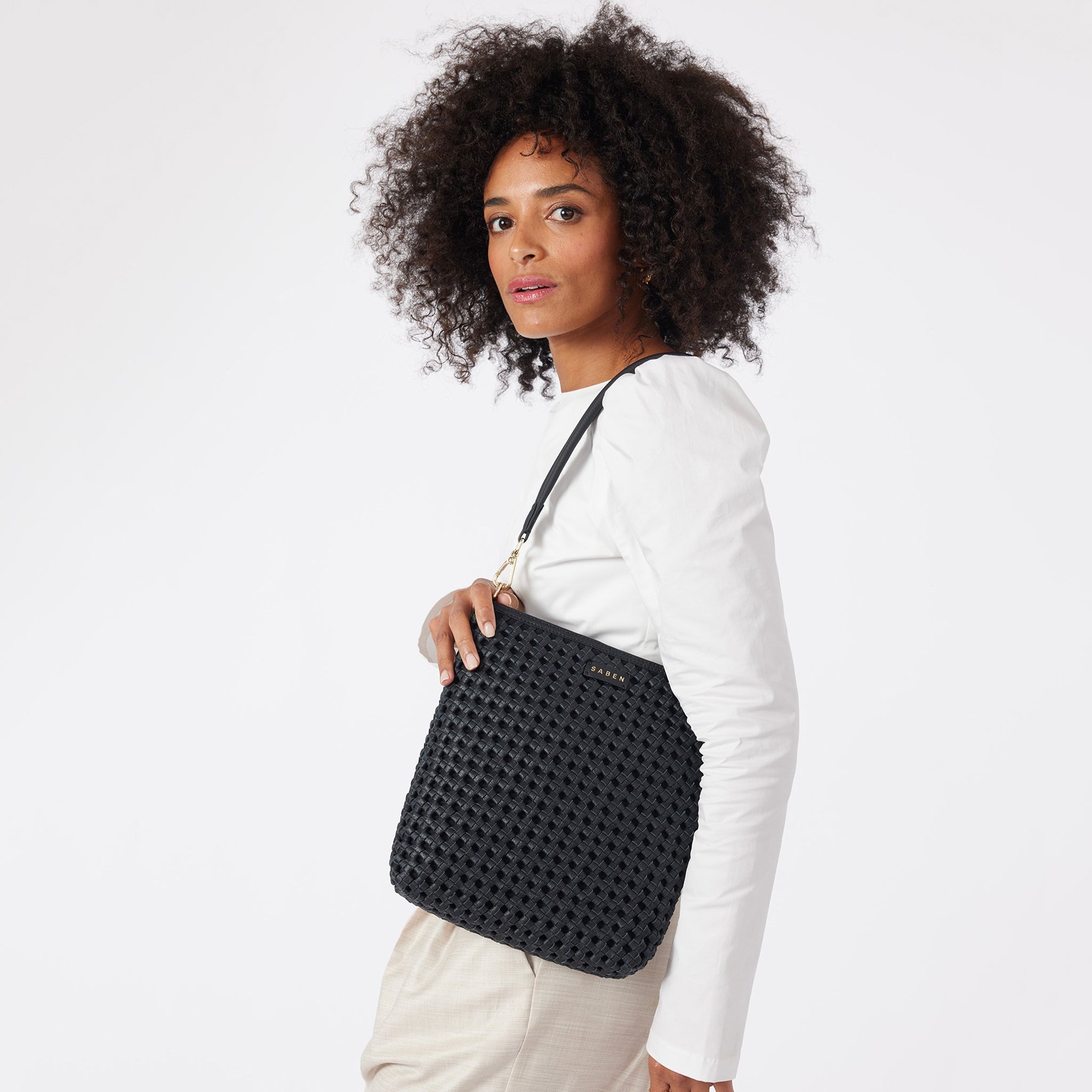 Saben Claudette Crossbody Bag - Black Braid - Tea Pea Home
