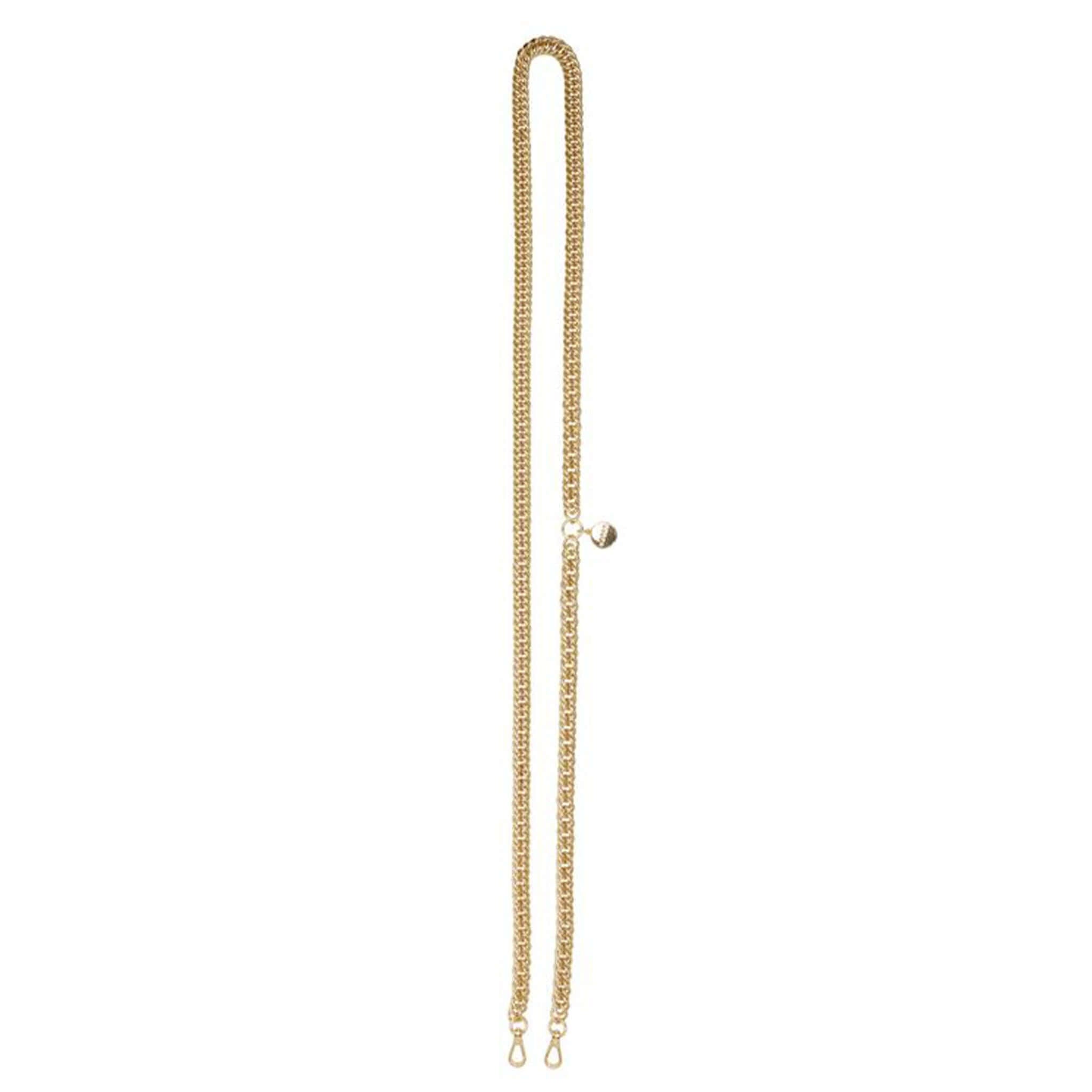 Alt Tag: Saben Feature Chain Strap - Gold Curb detachable adjustable gold curb chain strap for Saben bags, crossbody or shoulder carry