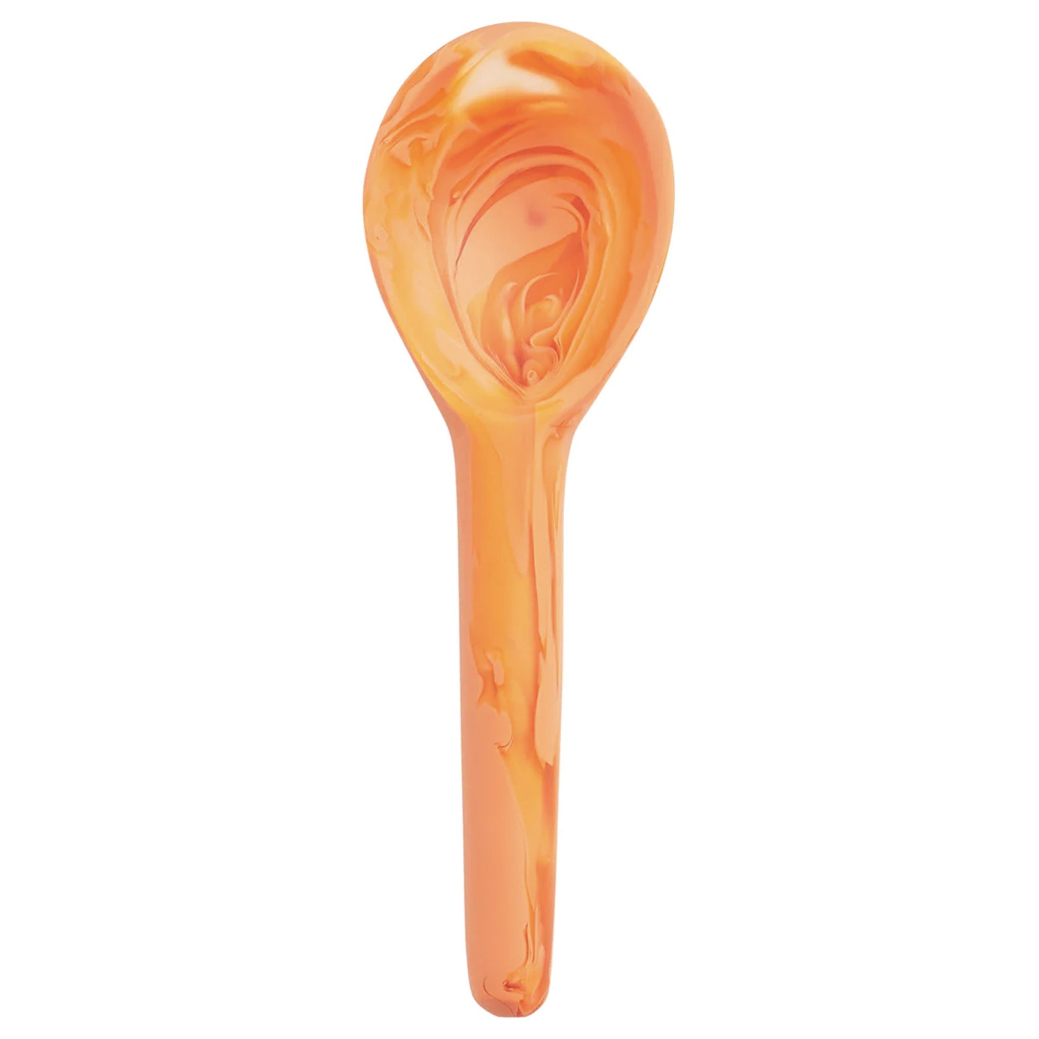 Orange resin spoon.