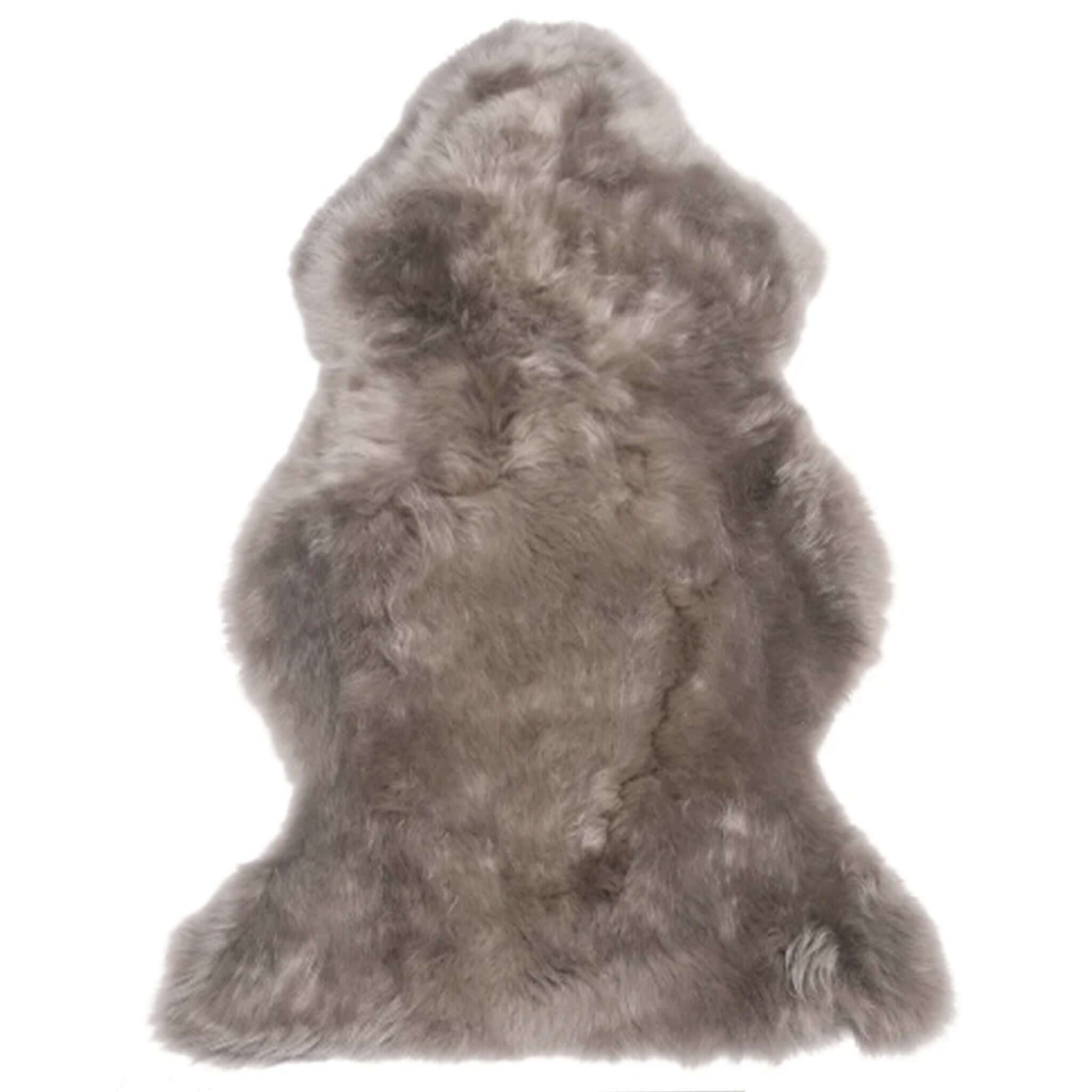 Alt Tag: Sheepskin Rug - Vole New Zealand sheepskin rug in warm grey vole, 100x60cm plush wool for cosy home décor