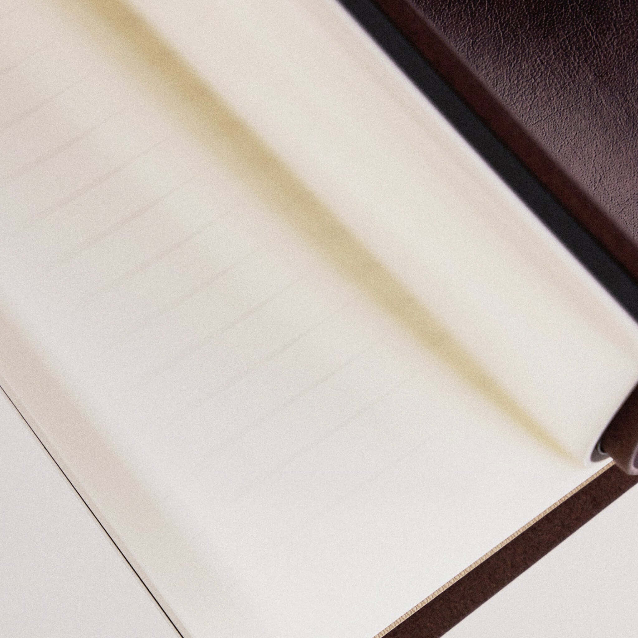 Milligram Recycled Leather Journal Set - Burgundy open, showcasing the smooth pages ready for writing and sketching.