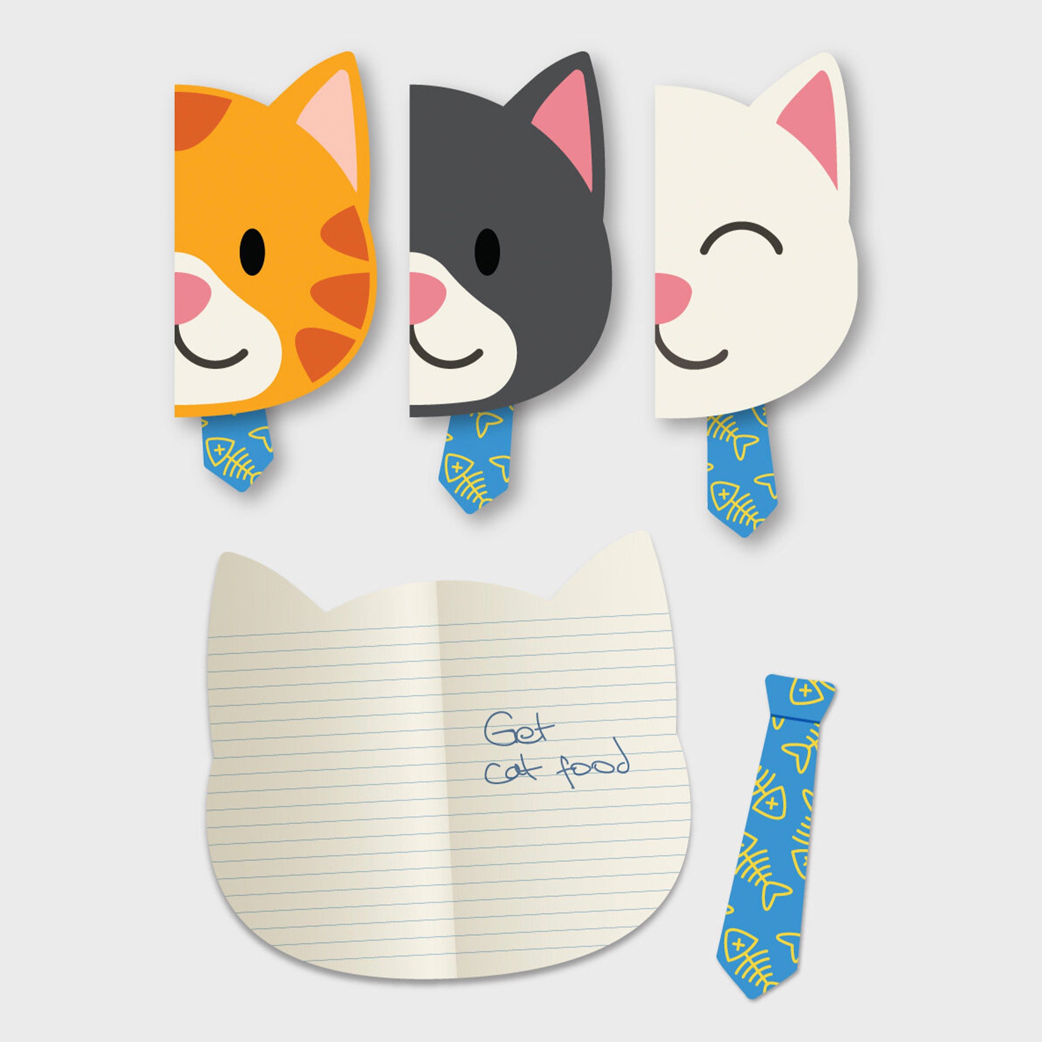Cat shaped notebook set