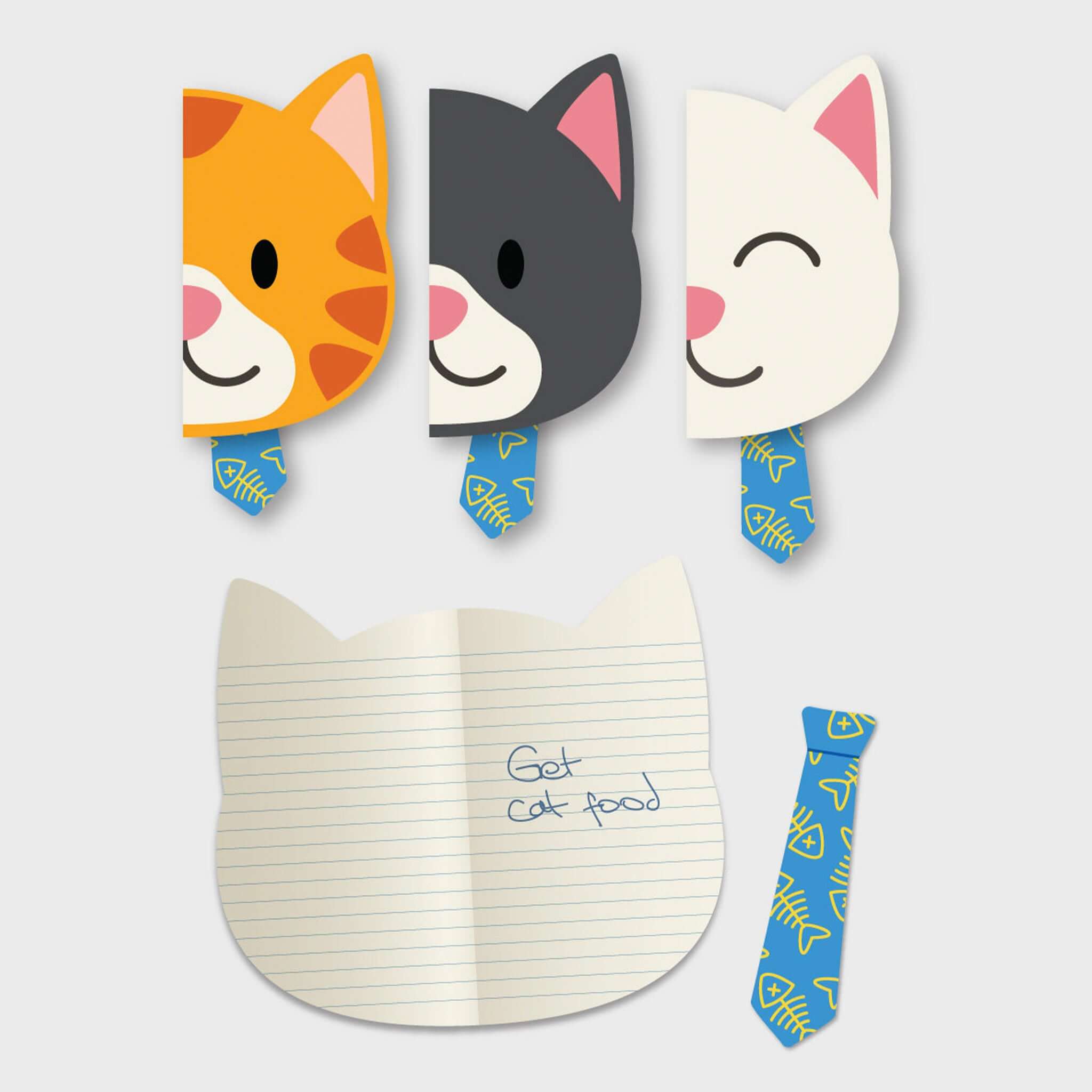 Cat shaped notebook set