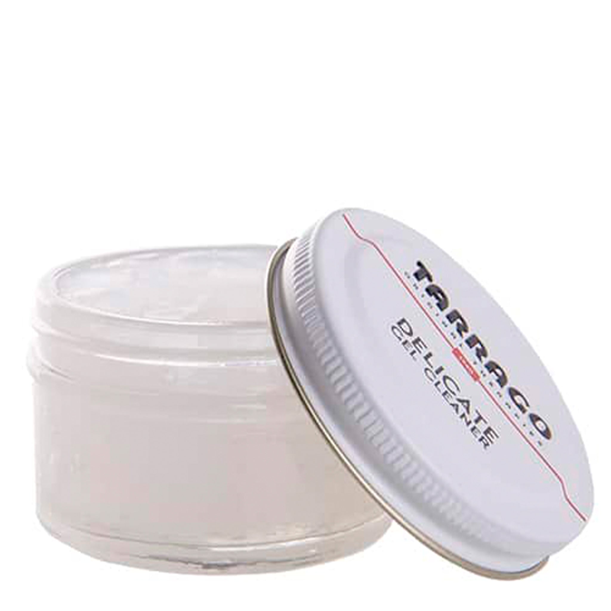 Clear jar with a white lid labeled 'Tarrago' on a white background
